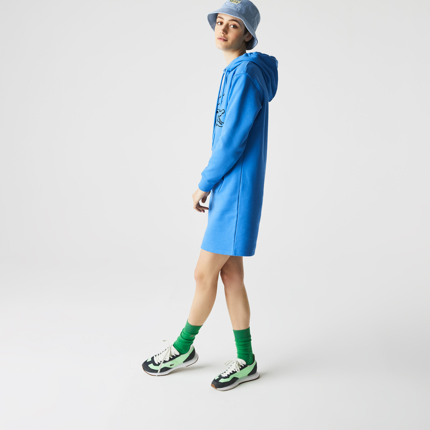 Women’s Oversized Crocodile Print Cotton Fleece Sweatshirt Dress Women’s Oversized Crocodile Print Cotton Fleece Sweatshirt Dress