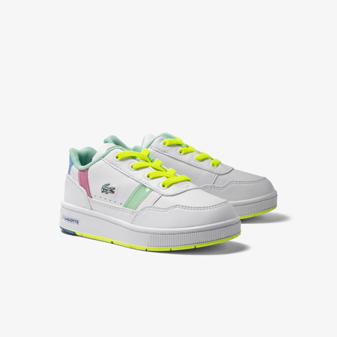 Infants' Lacoste T-Clip Synthetic Colour Pop Trainers Infants' Lacoste T-Clip Synthetic Colour Pop Trainers