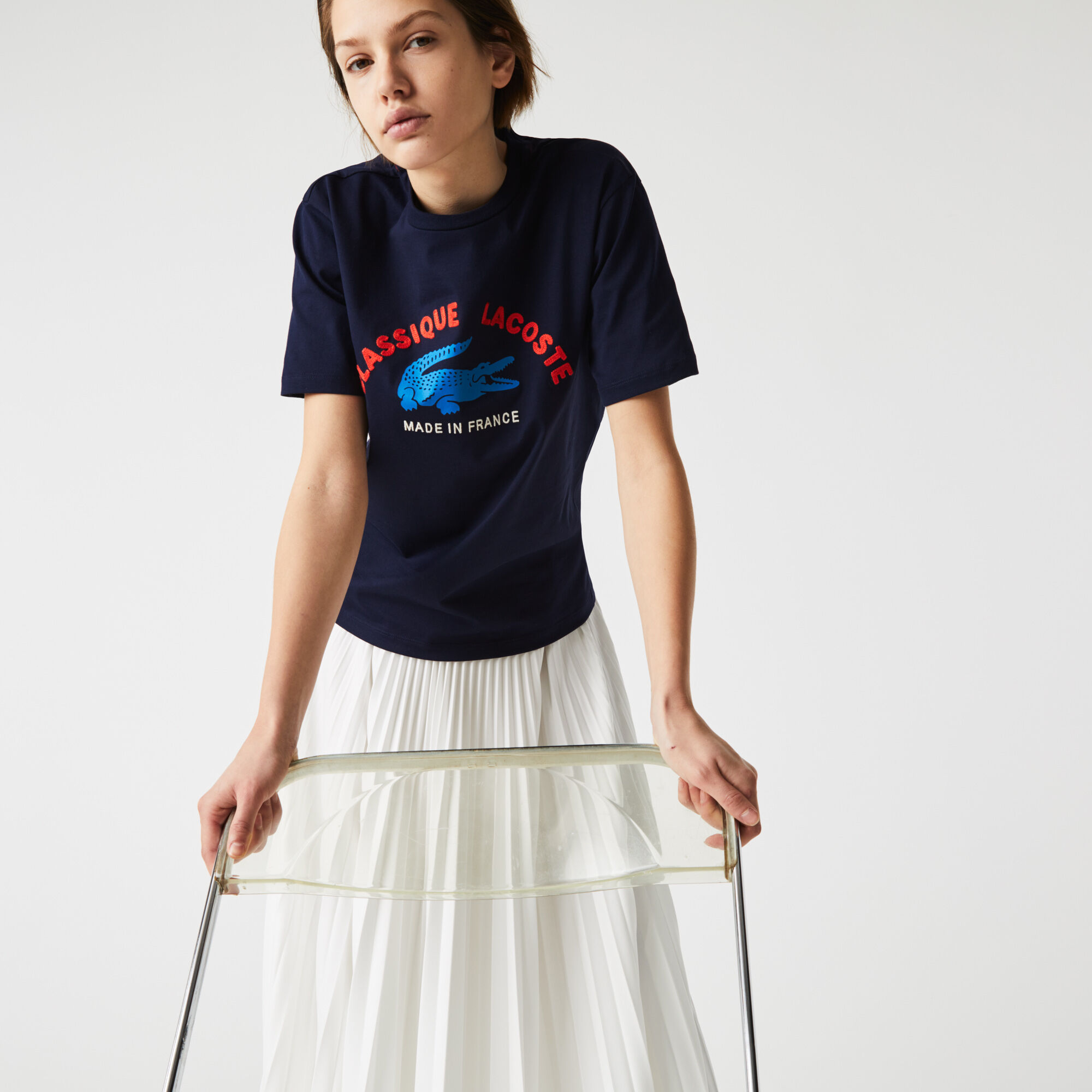 Women’s Made In France Embroidered Organic Cotton T-shirt Women’s Made In France Embroidered Organic Cotton T-shirt