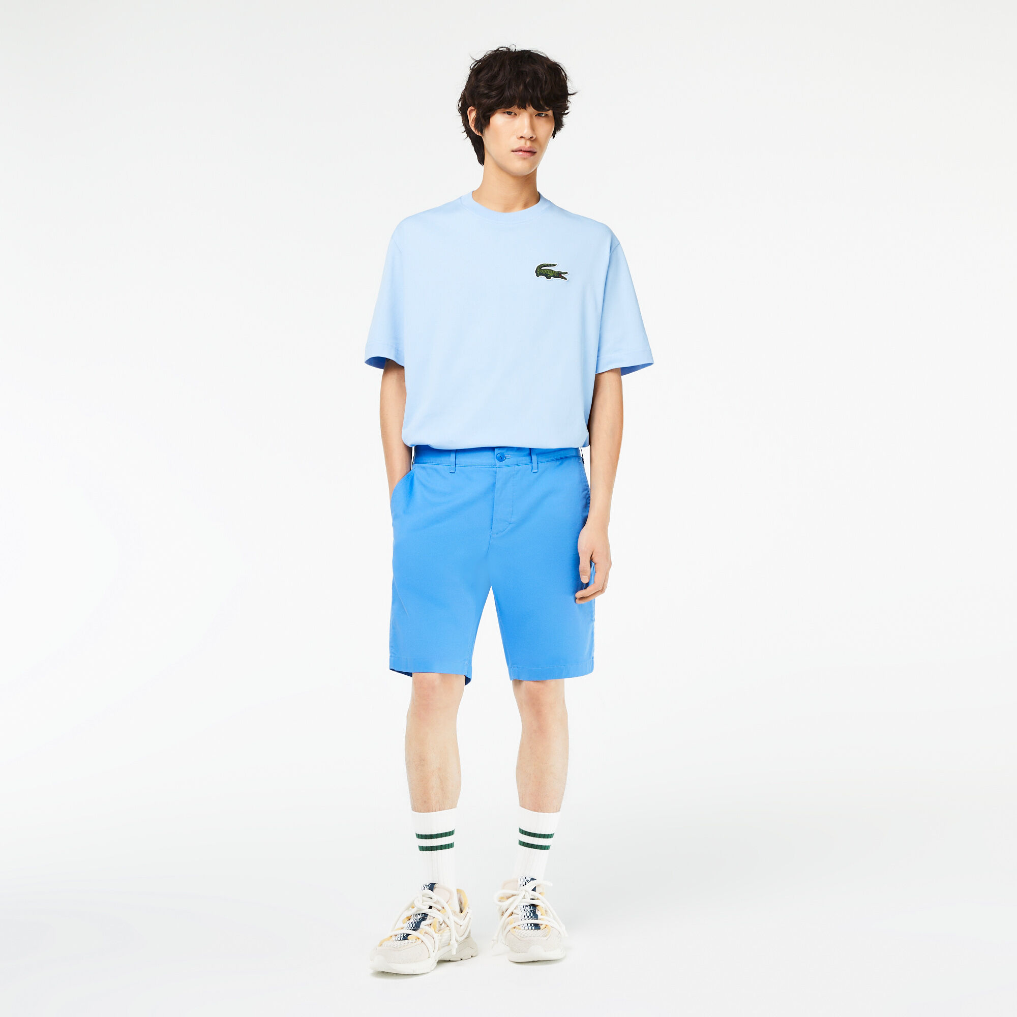 Buy Men s Slim Fit Stretch Cotton Bermuda Shorts Lacoste QA
