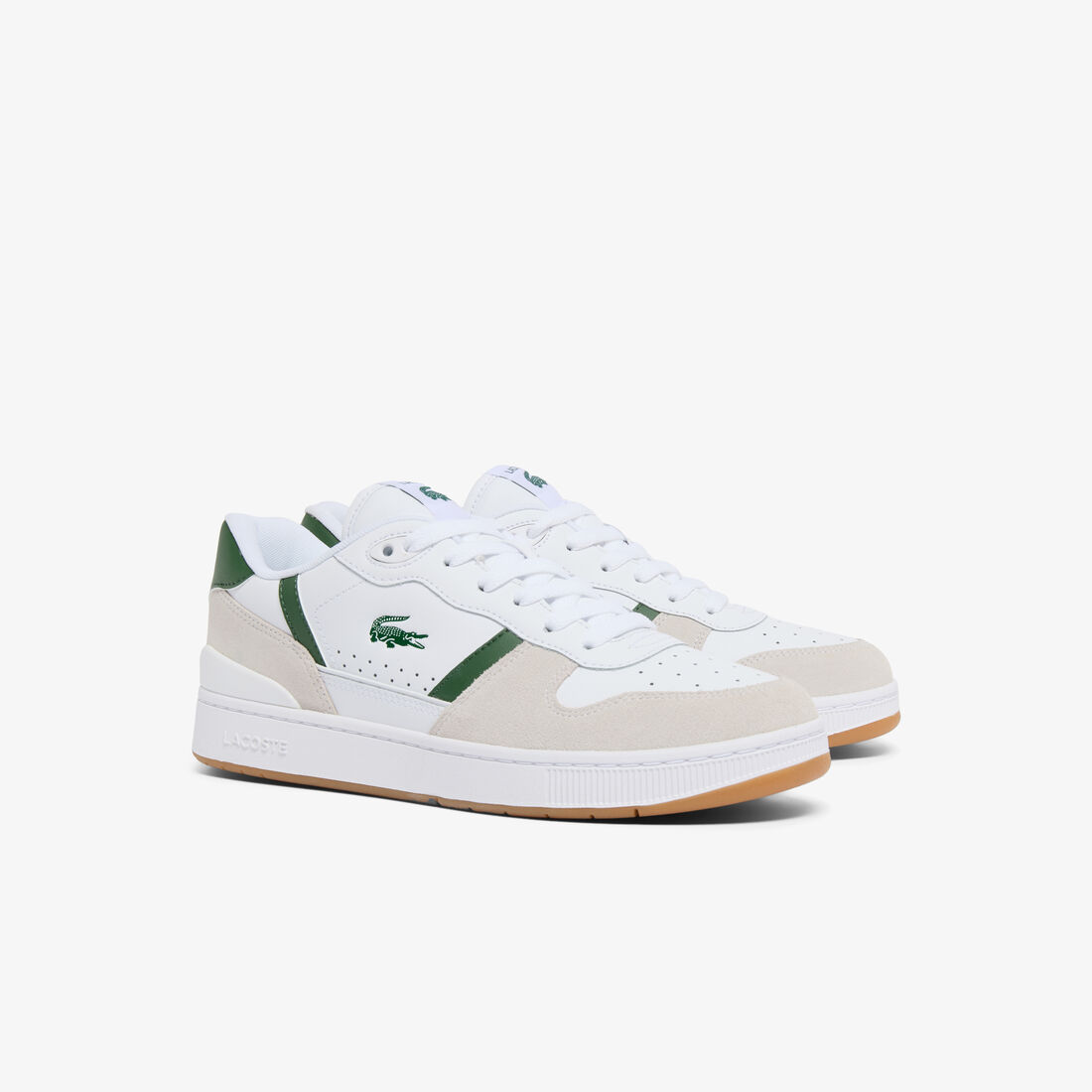 lacoste men s t clip set leather sneakers