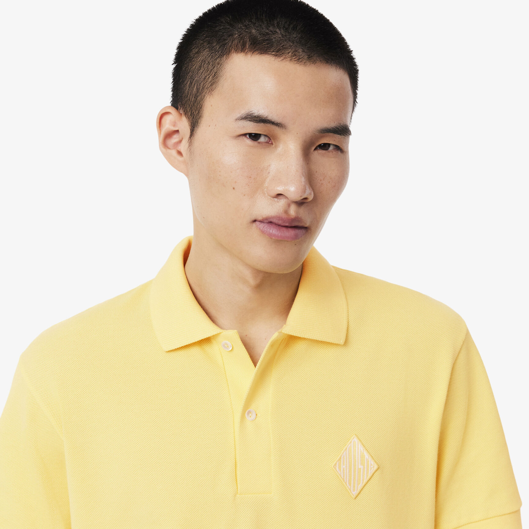 Classic Fit Badge Accent Pique Polo Shirt