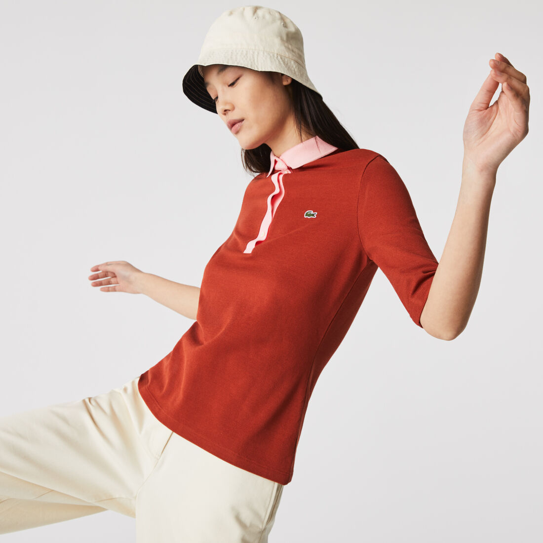 Women’s Lacoste Slim Fit Cotton Polo Shirt Women’s Lacoste Slim Fit Cotton Polo Shirt