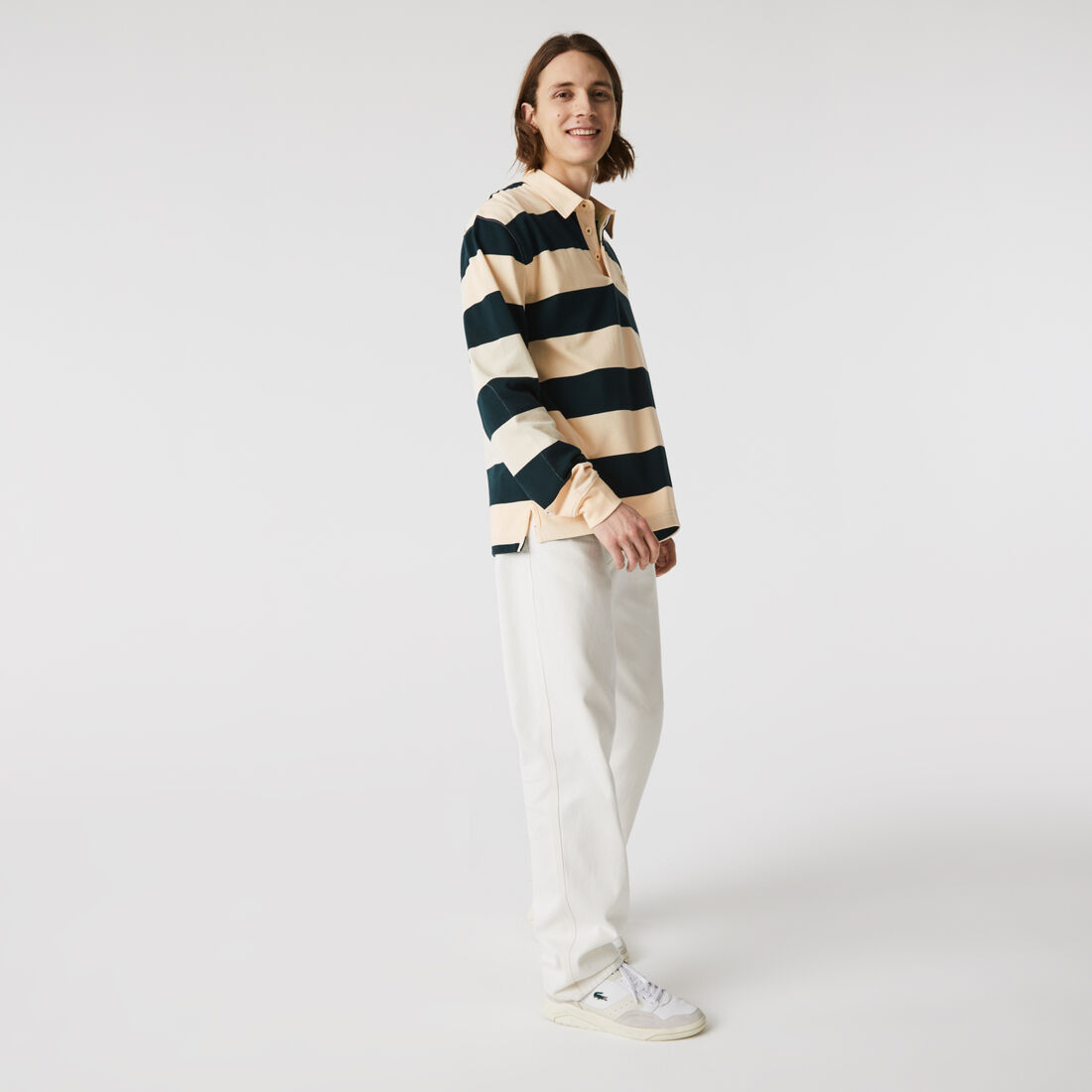 Men’s Lacoste Striped Cotton Rugby Shirt Men’s Lacoste Striped Cotton Rugby Shirt