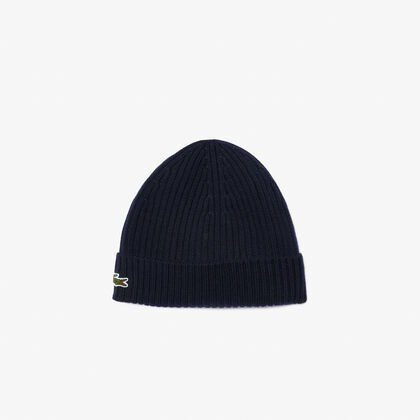 Rib Knit Brushed Wool Beanie