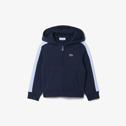 lacoste zipped fleece hoodie