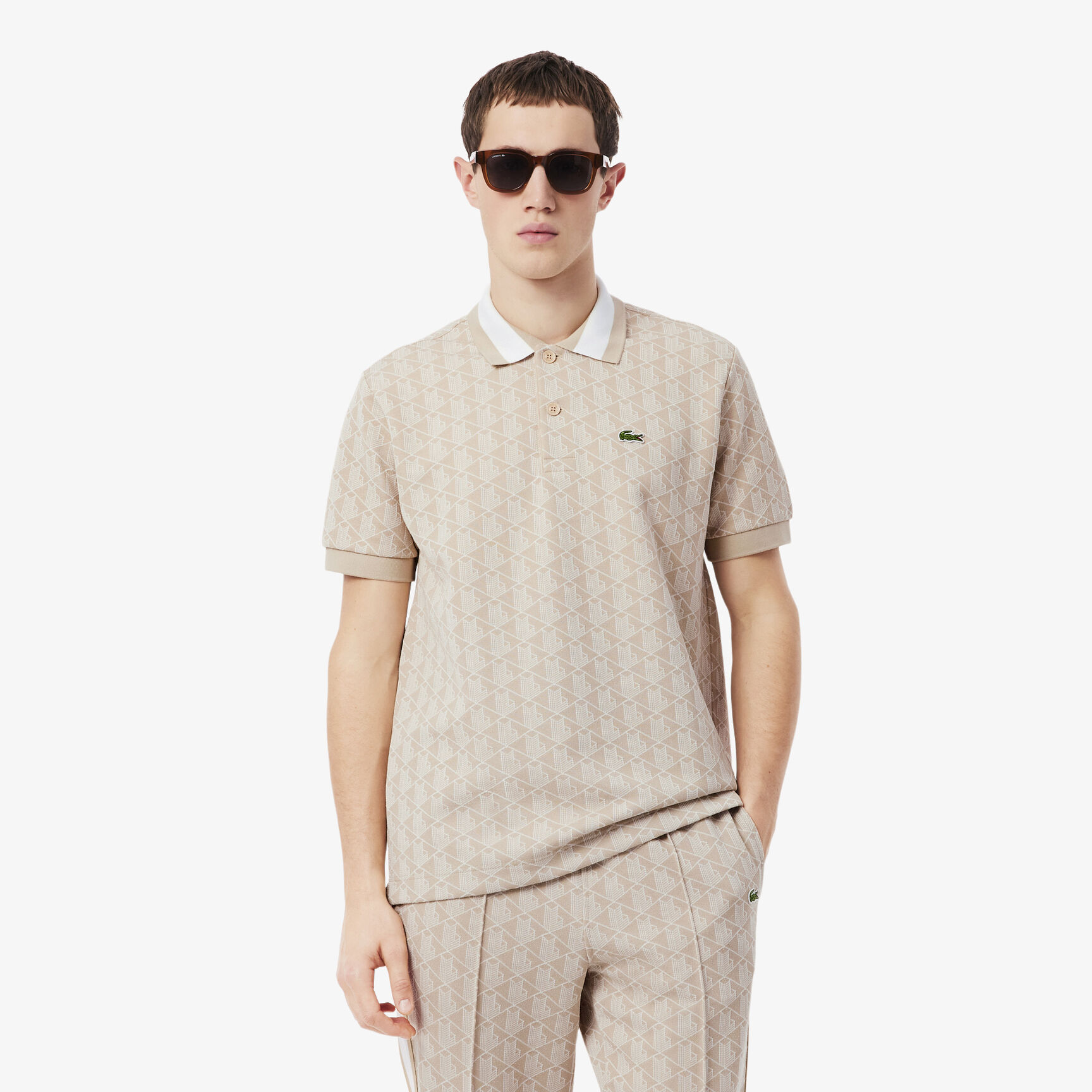 Classic Fit Monogram Jacquard Polo Shirt Classic Fit Monogram Jacquard Polo Shirt