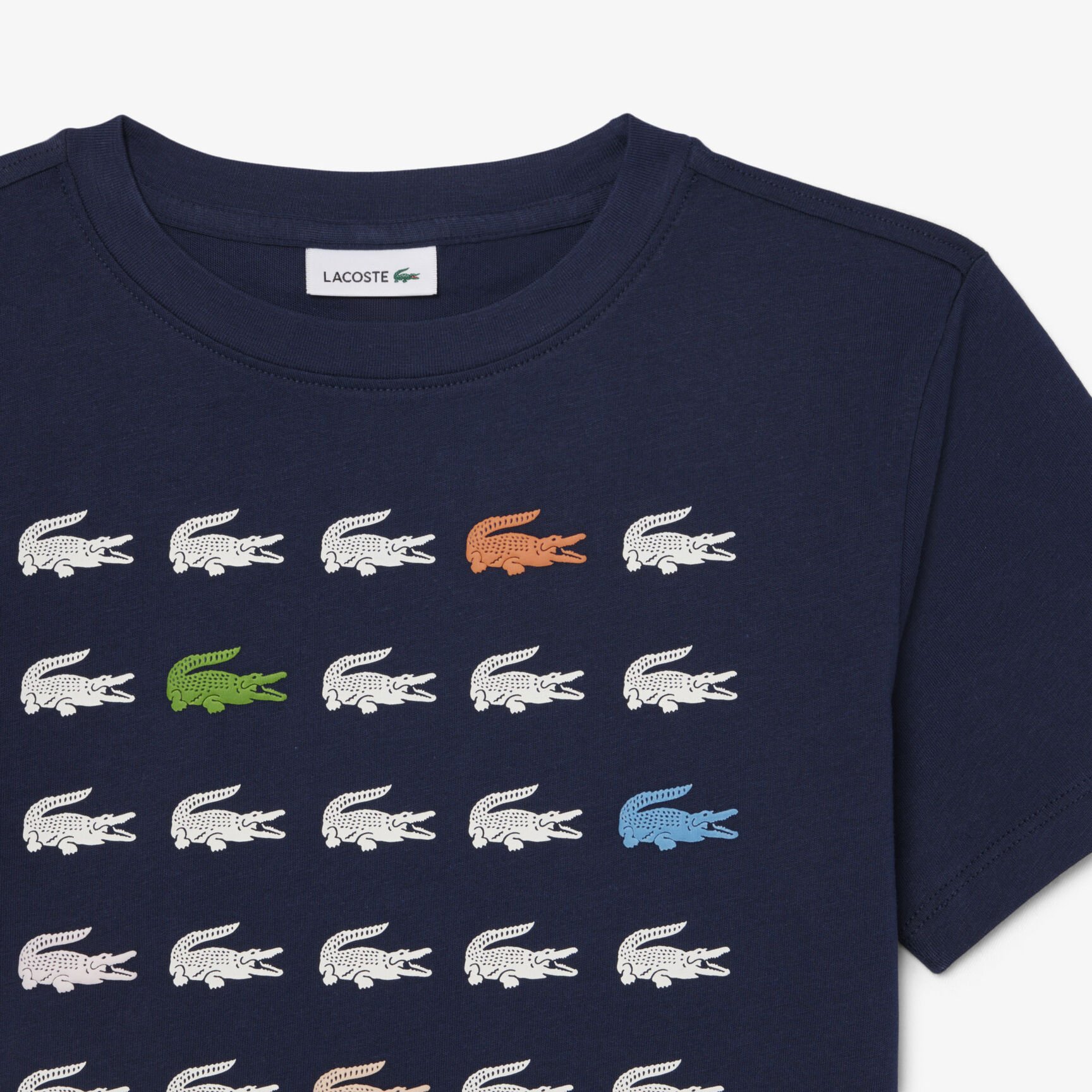 Crocodile Print Cotton T-shirt