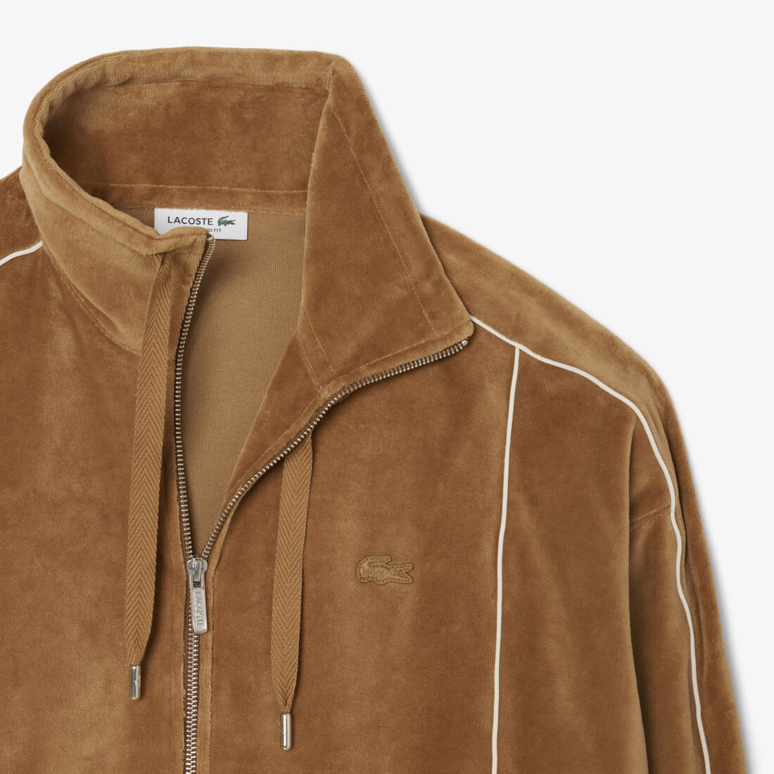 سويت شيرت مخملي بسحاب كبير الحجم سويت شيرت مخملي بسحاب كبير الحجم