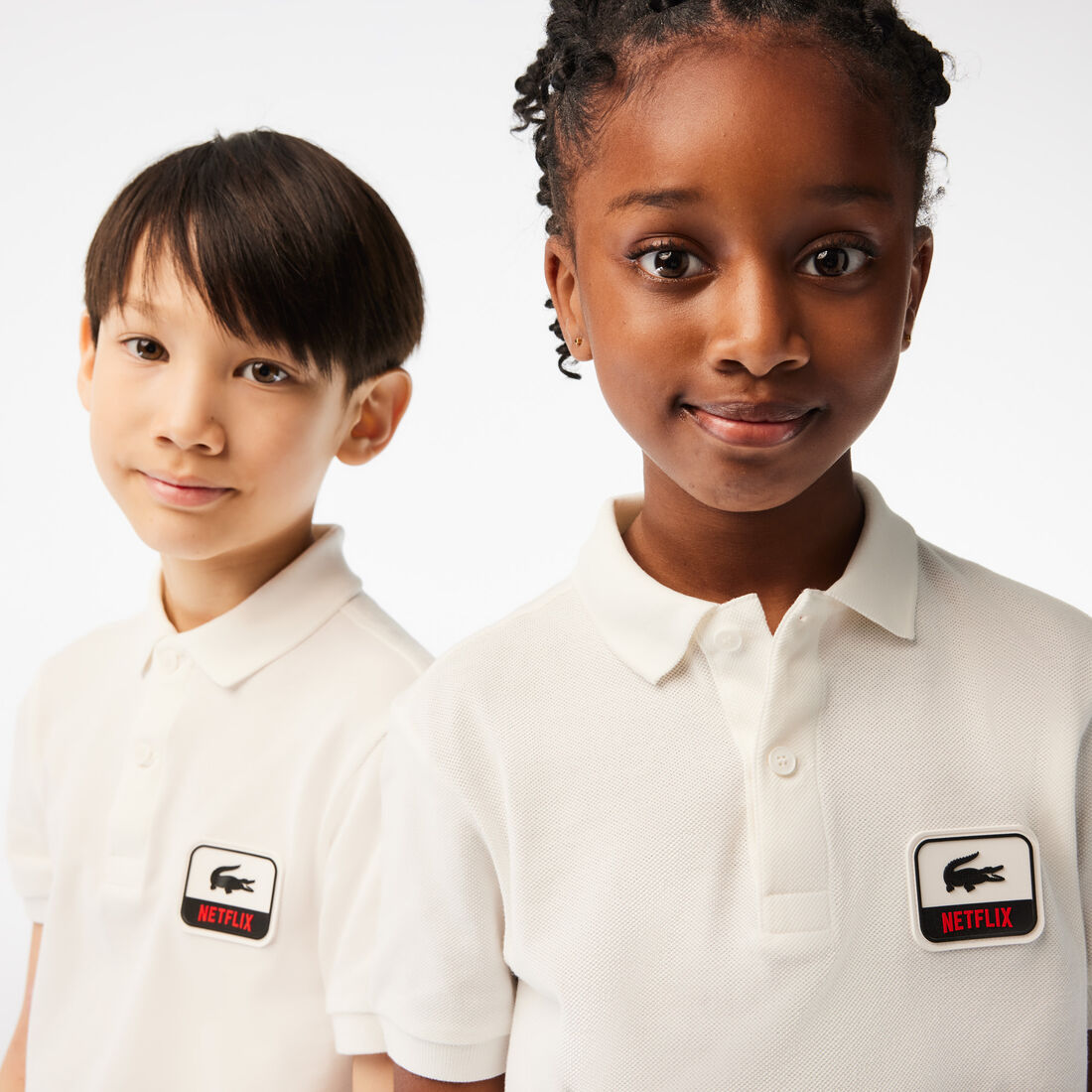 Kids' Lacoste x Netflix Contrast Print Polo Shirt Kids' Lacoste x Netflix Contrast Print Polo Shirt