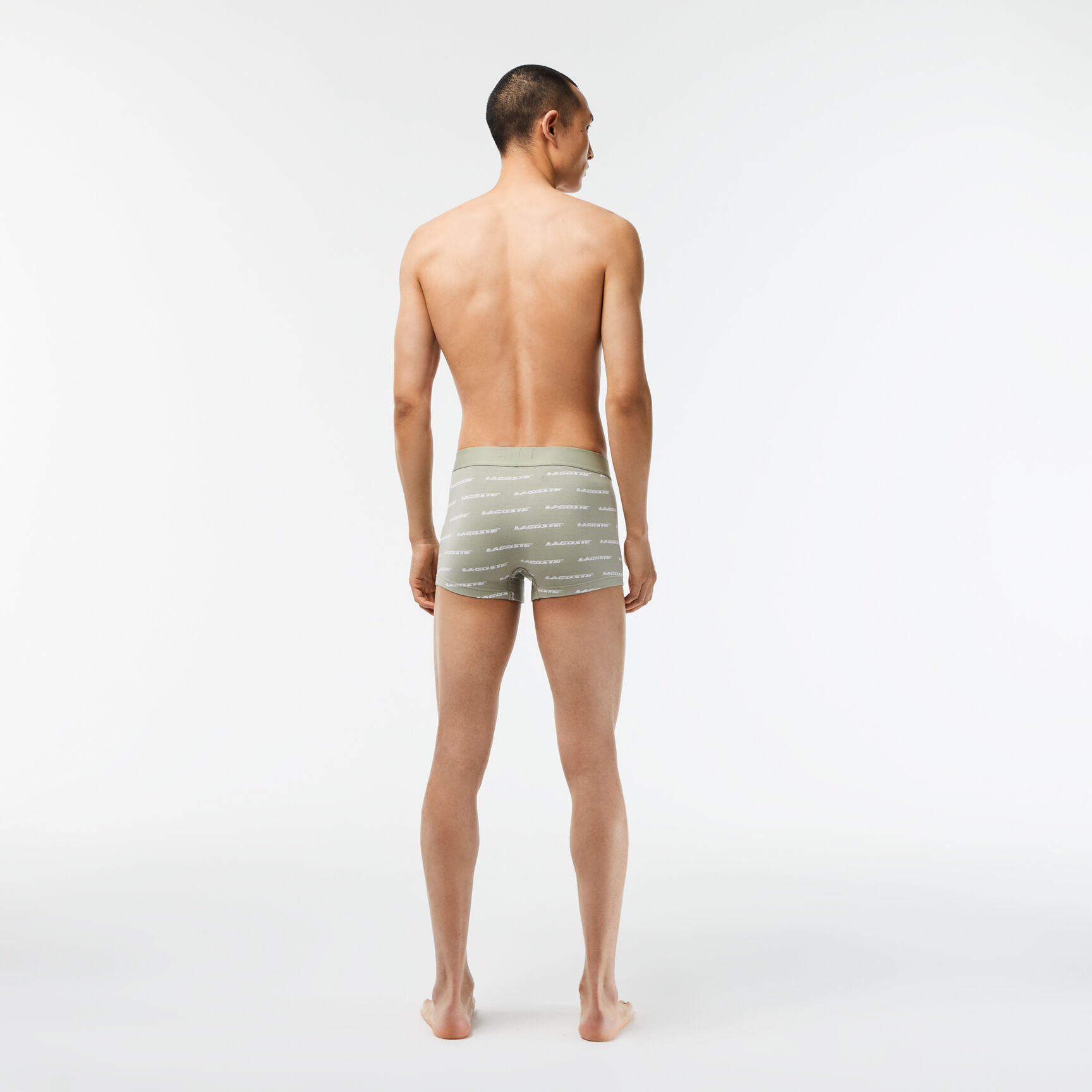 طقم بوكسر لاكوست بخصر بلون مغاير للرجال، 3 قطع طقم بوكسر لاكوست بخصر بلون مغاير للرجال، 3 قطع