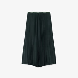 lacoste long pleated elasticated waist skirt