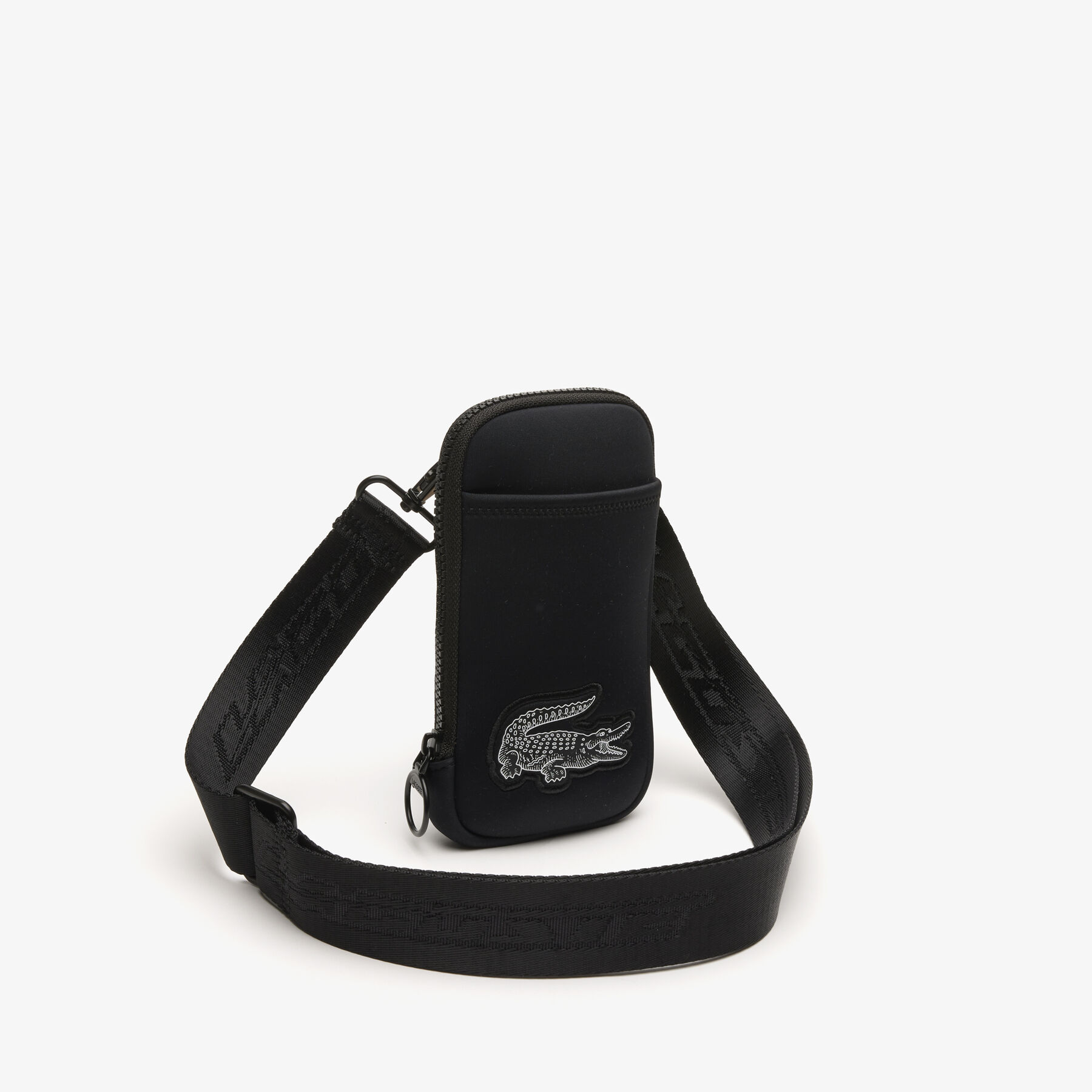 unisex lacoste logo strap smartphone holder