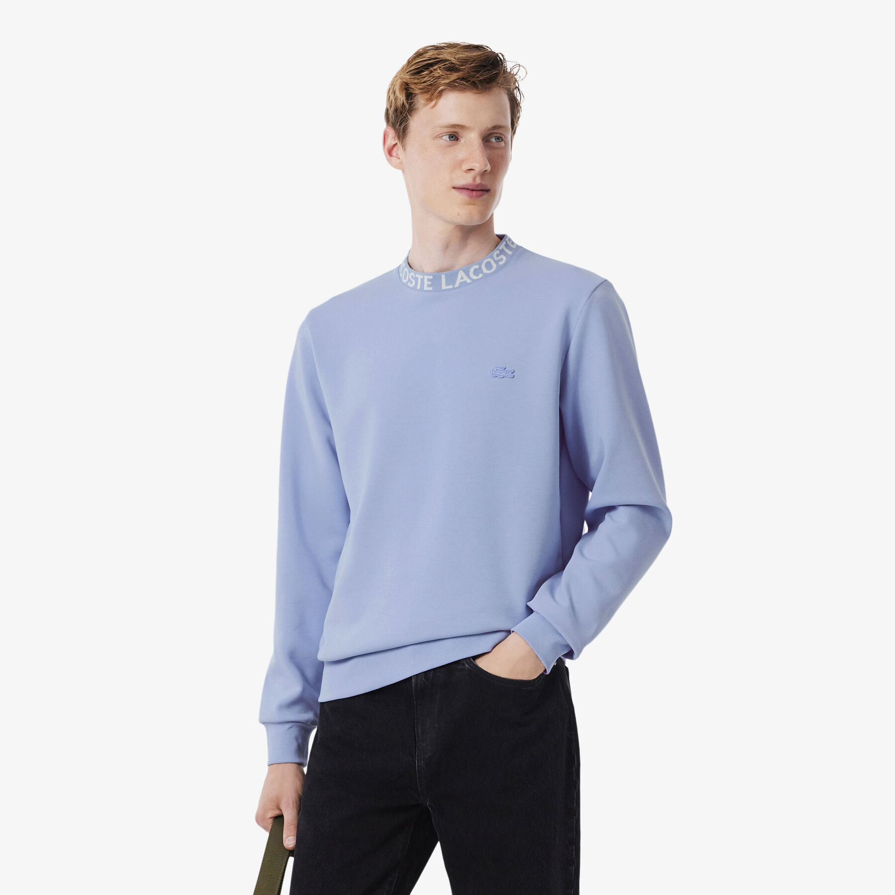 Jacquard Branded Jersey Sweatshirt lacoste jacquard branded jersey sweatshirt