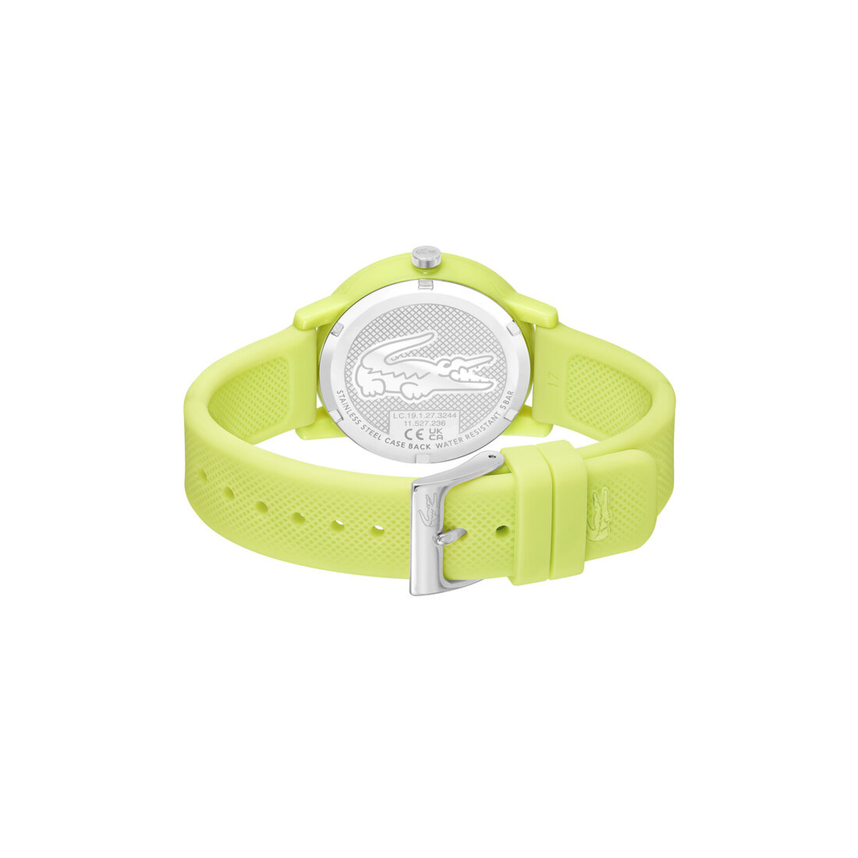 Women Yellow Silicone Strap Watch