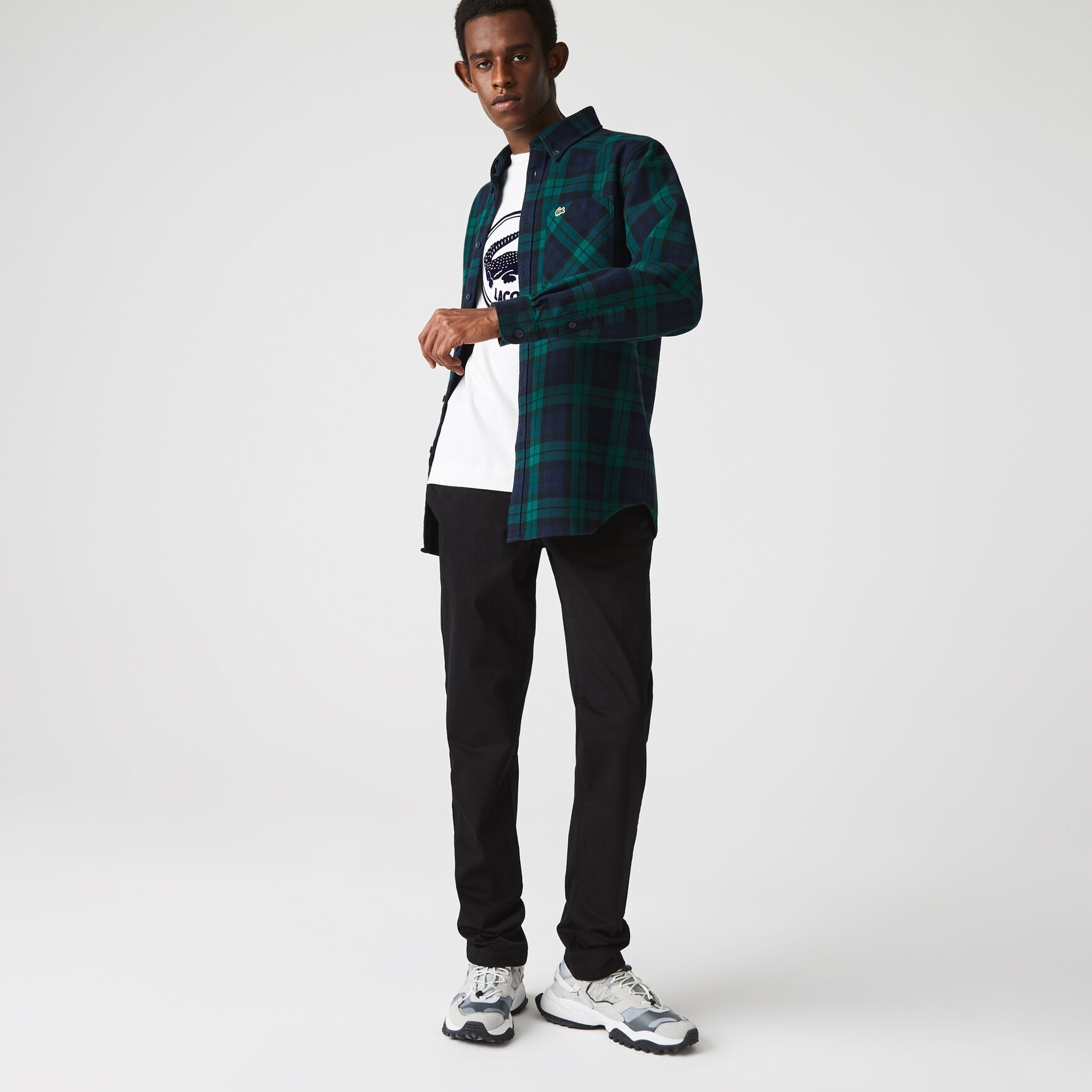 بنطال التشينو من الجبردين المرن بقصة ضيقة للرجال بنطال التشينو من الجبردين المرن بقصة ضيقة للرجال