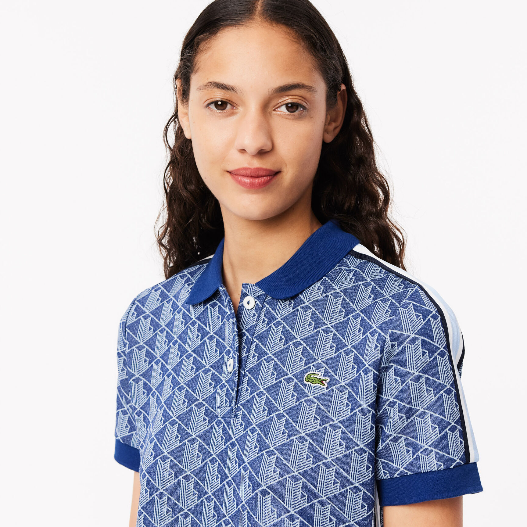 Slim Fit Monogram Jacquard Polo Dress