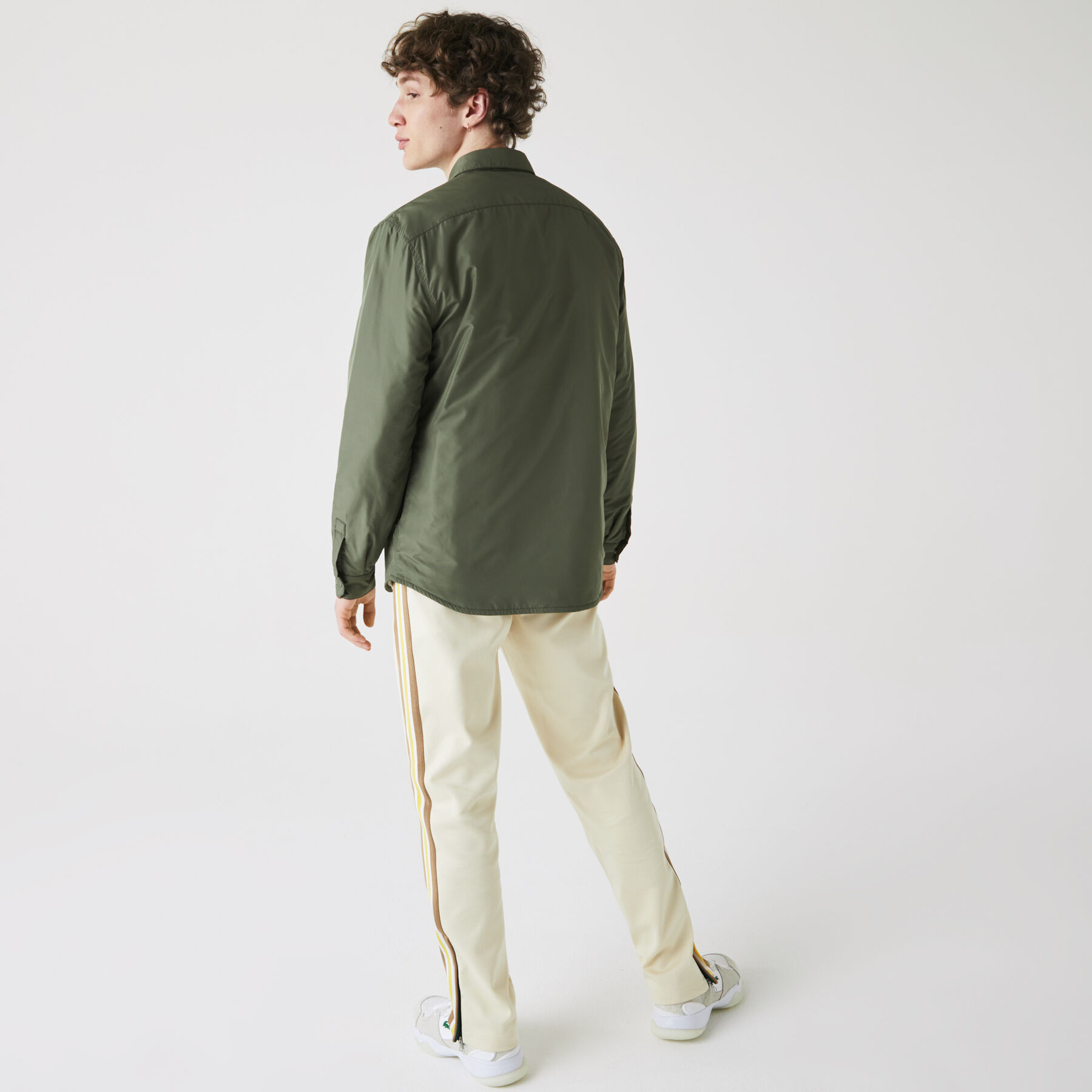 lacoste men s water resistant quilted overshirt