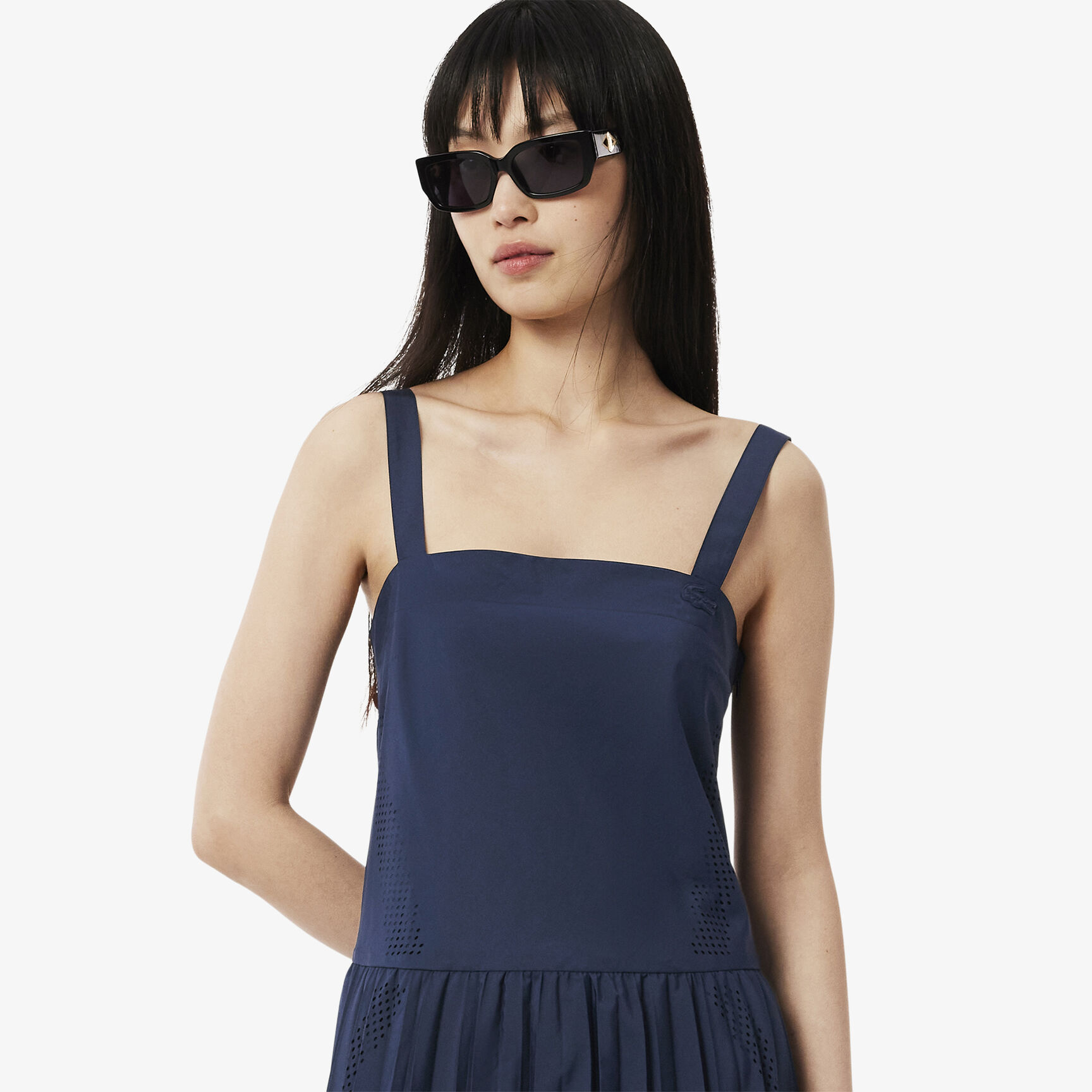 فستان طويل بحزام مطوي فستان طويل بحزام مطوي