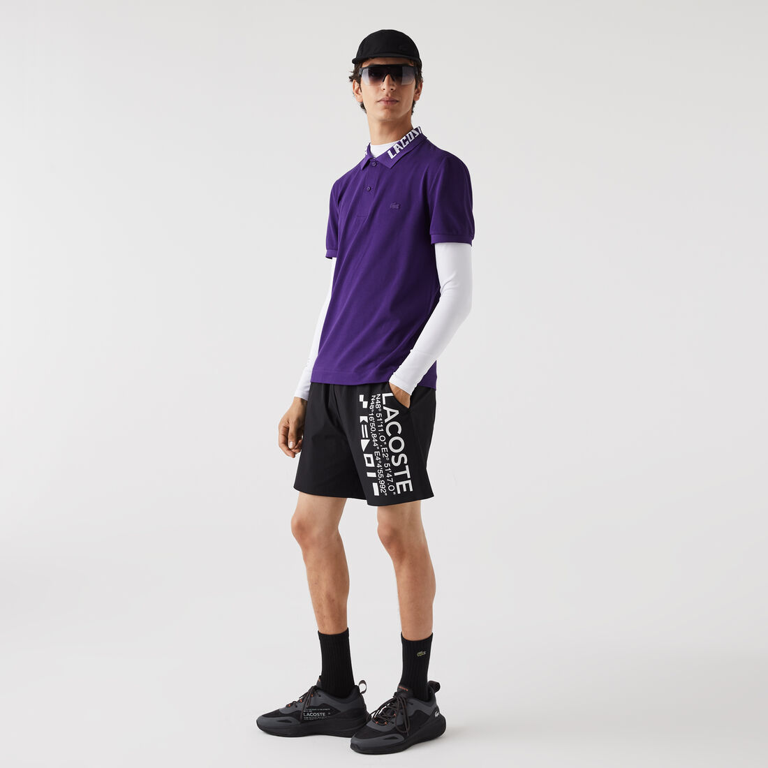 Men's Lacoste Branded Slim Fit Stretch Piqué Polo