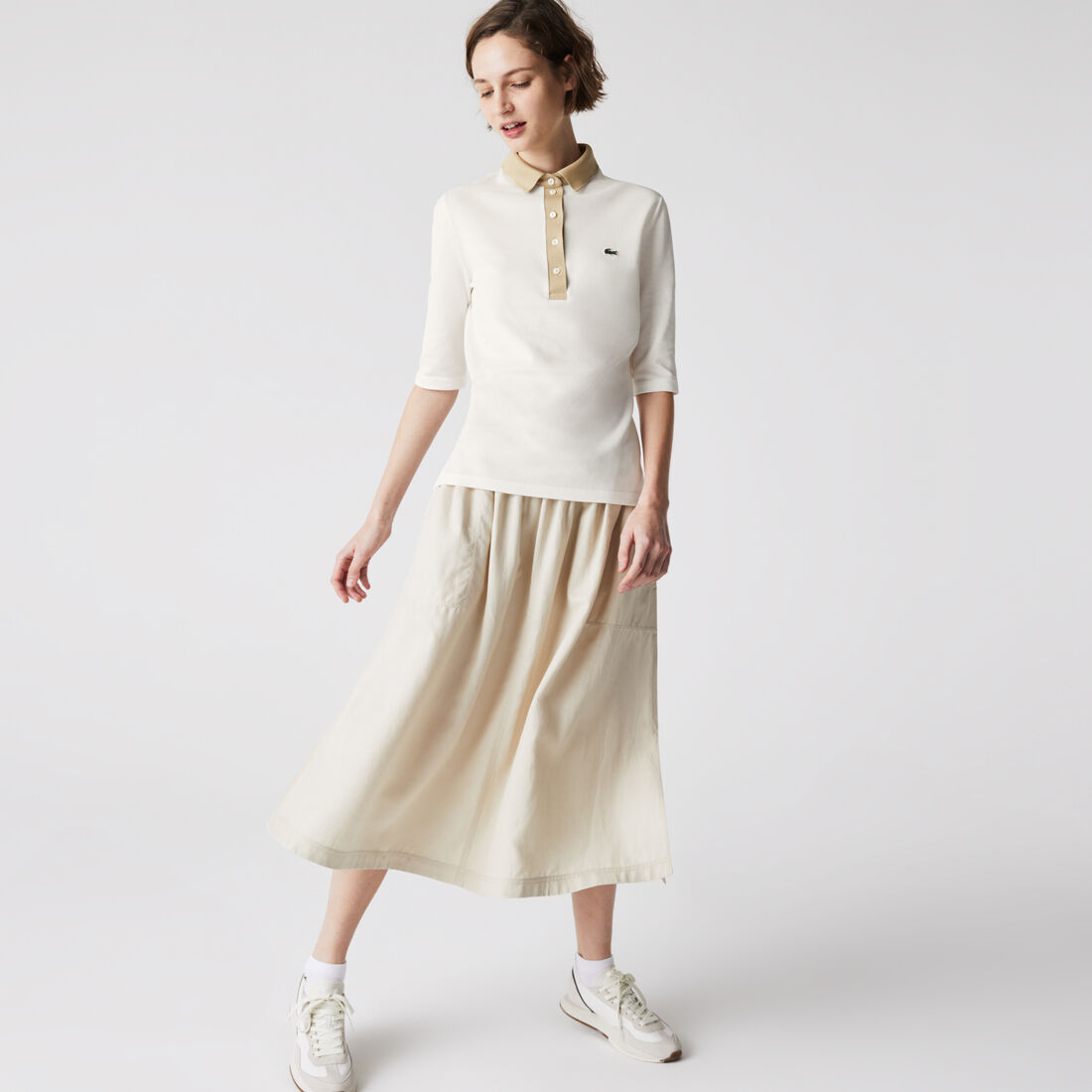 قميص بولو قطني للنساء قصة ضيقة قميص بولو قطني للنساء قصة ضيقة