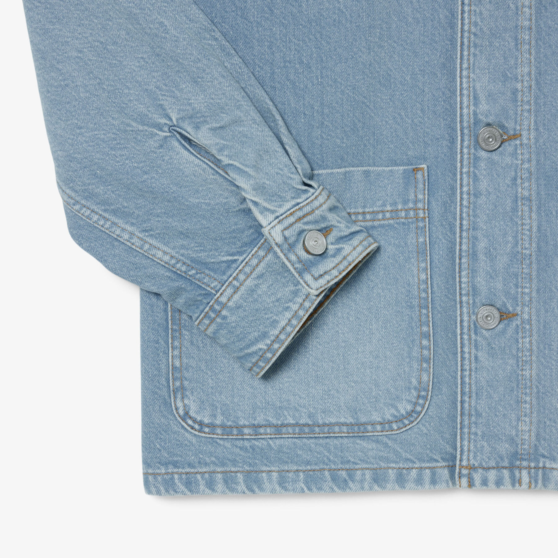 Heavy Cotton Denim Overshirt Jacket lacoste heavy cotton denim overshirt jacket