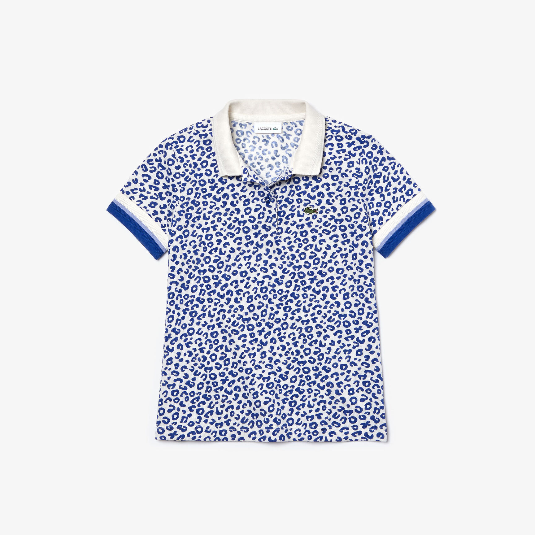 Girl’s Leopard Print Lacoste Polo Shirt