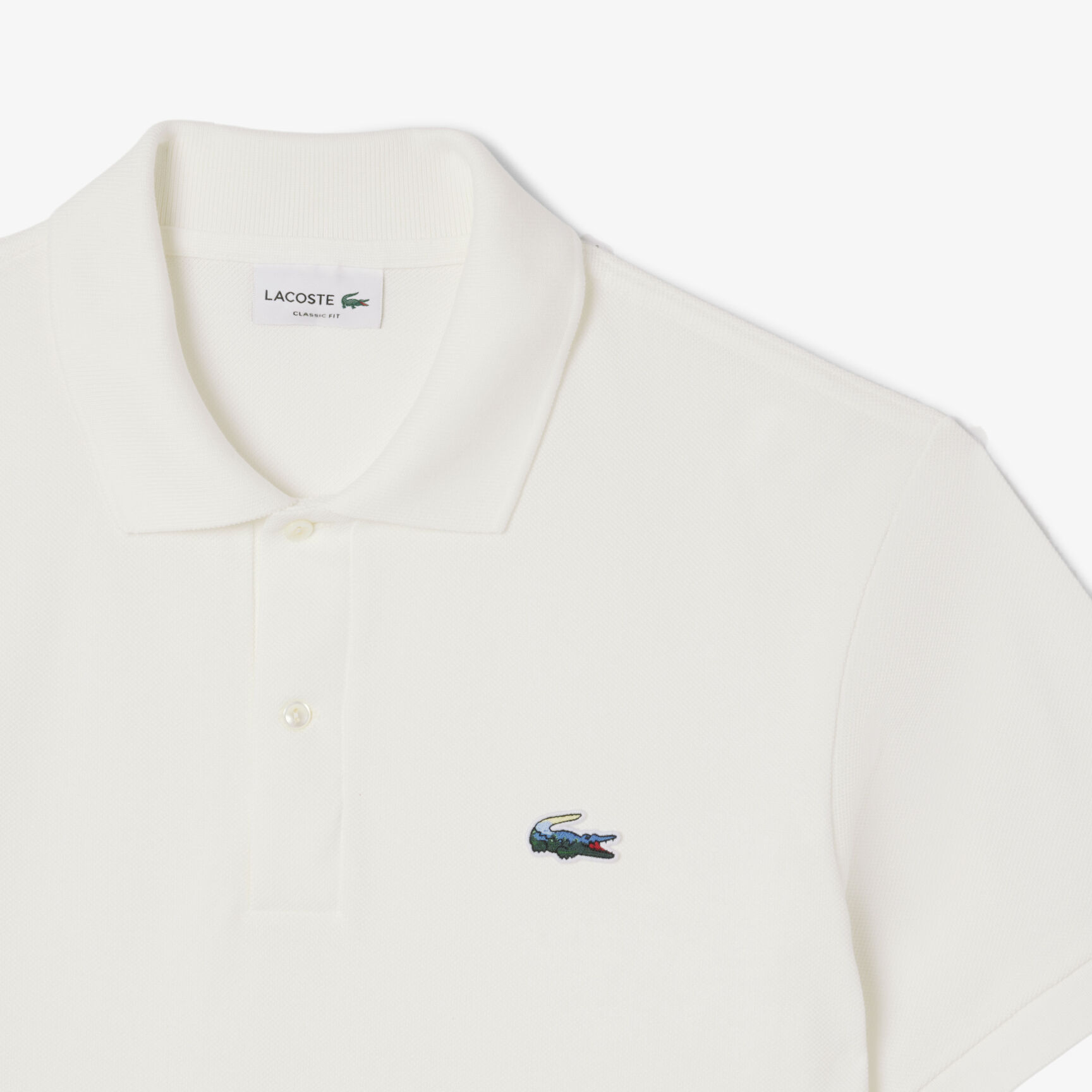 Classic Fit Landscape Crocodile Pique Polo Shirt