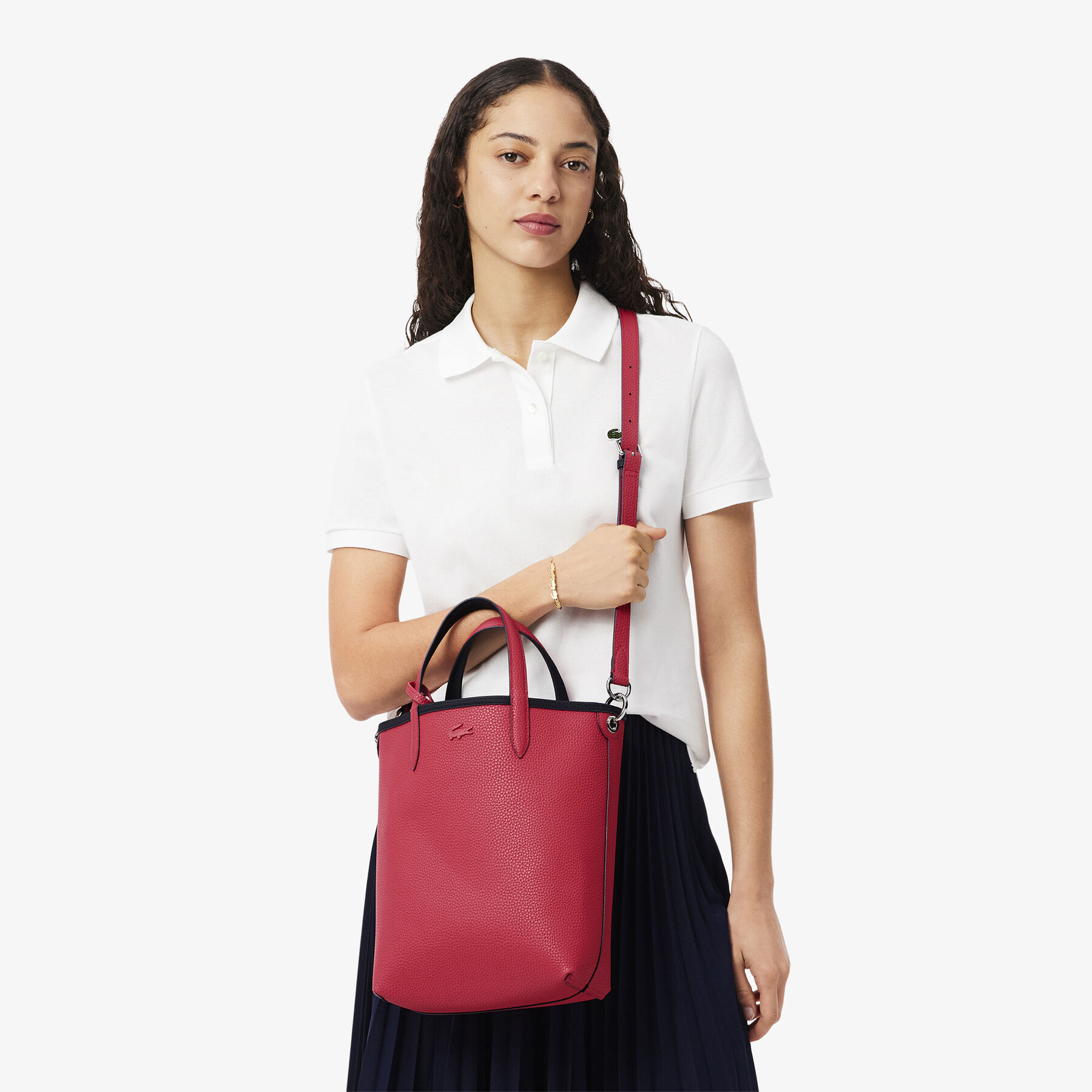 lacoste anna vertical reversible tote