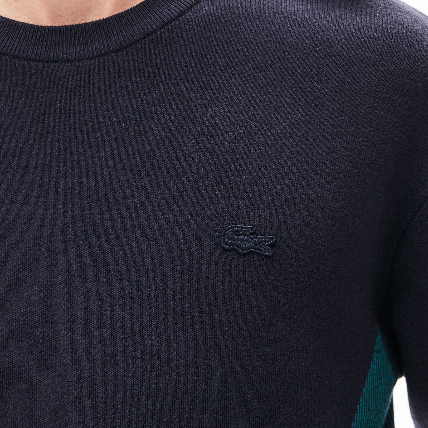 Men's Contrast Effects Knit Sweater lacoste men s contrast effects knit sweater