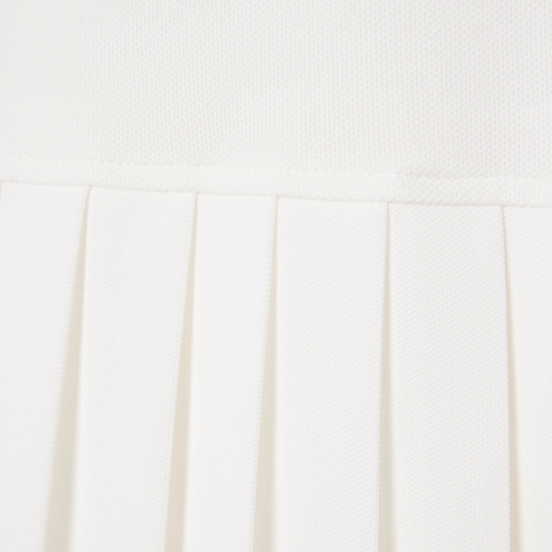 lacoste stretch pique pleated polo dress