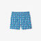lacoste mid length robert george print swim trunks