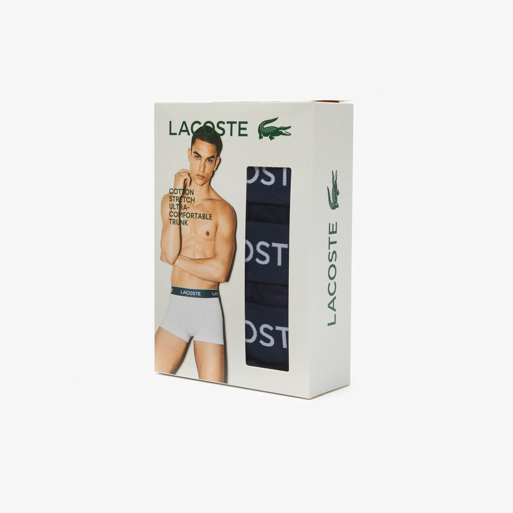 Men's 3-Pack Lacoste Logo Waist Trunks Men's 3-Pack Lacoste Logo Waist Trunks