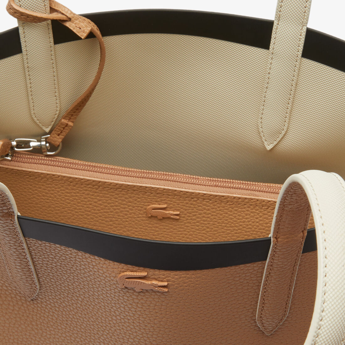 Women's Anna Reversible Contrast Band Coated Canvas Tote Bag Women's Anna Reversible Contrast Band Coated Canvas Tote Bag