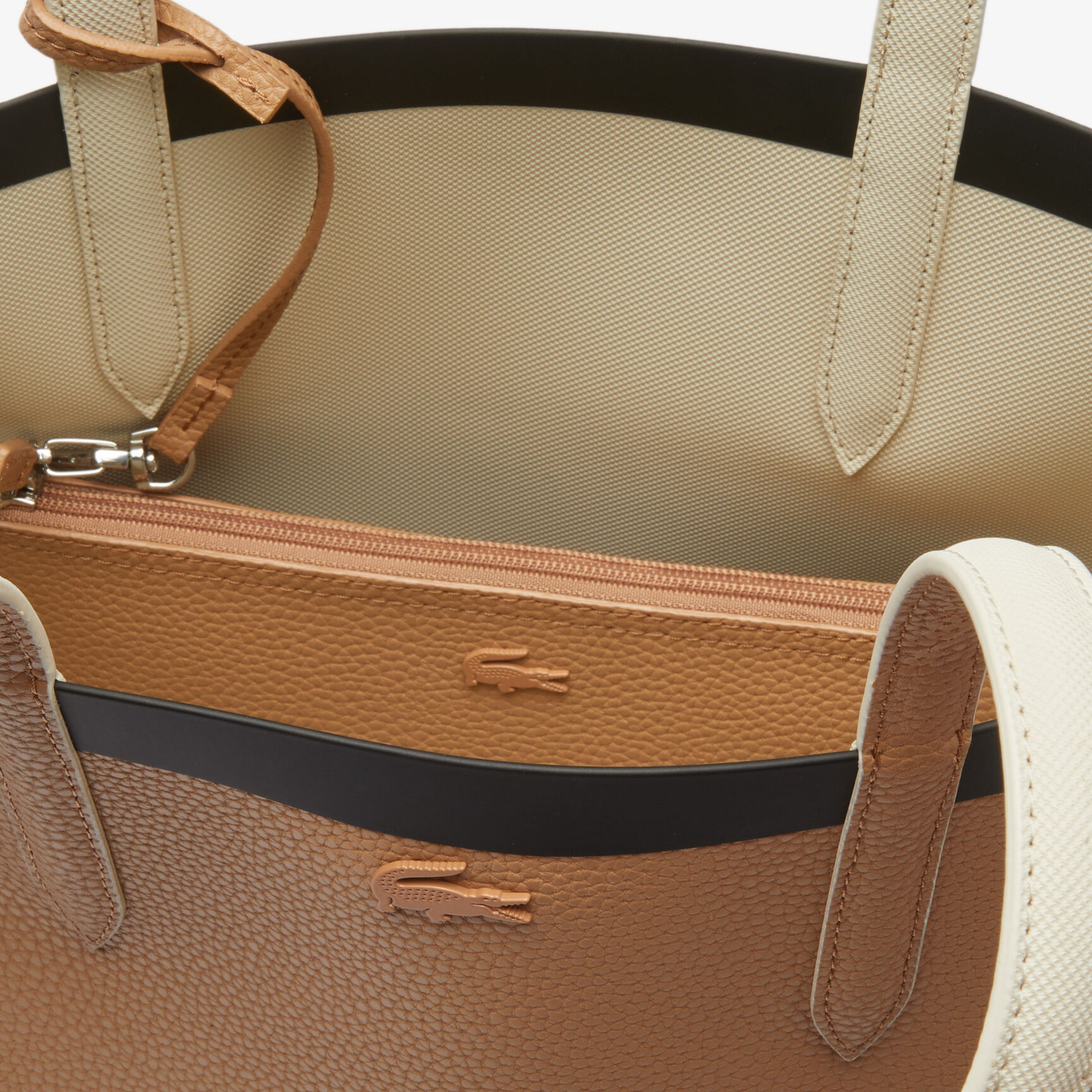 Women's Anna Reversible Contrast Band Coated Canvas Tote Bag Women's Anna Reversible Contrast Band Coated Canvas Tote Bag