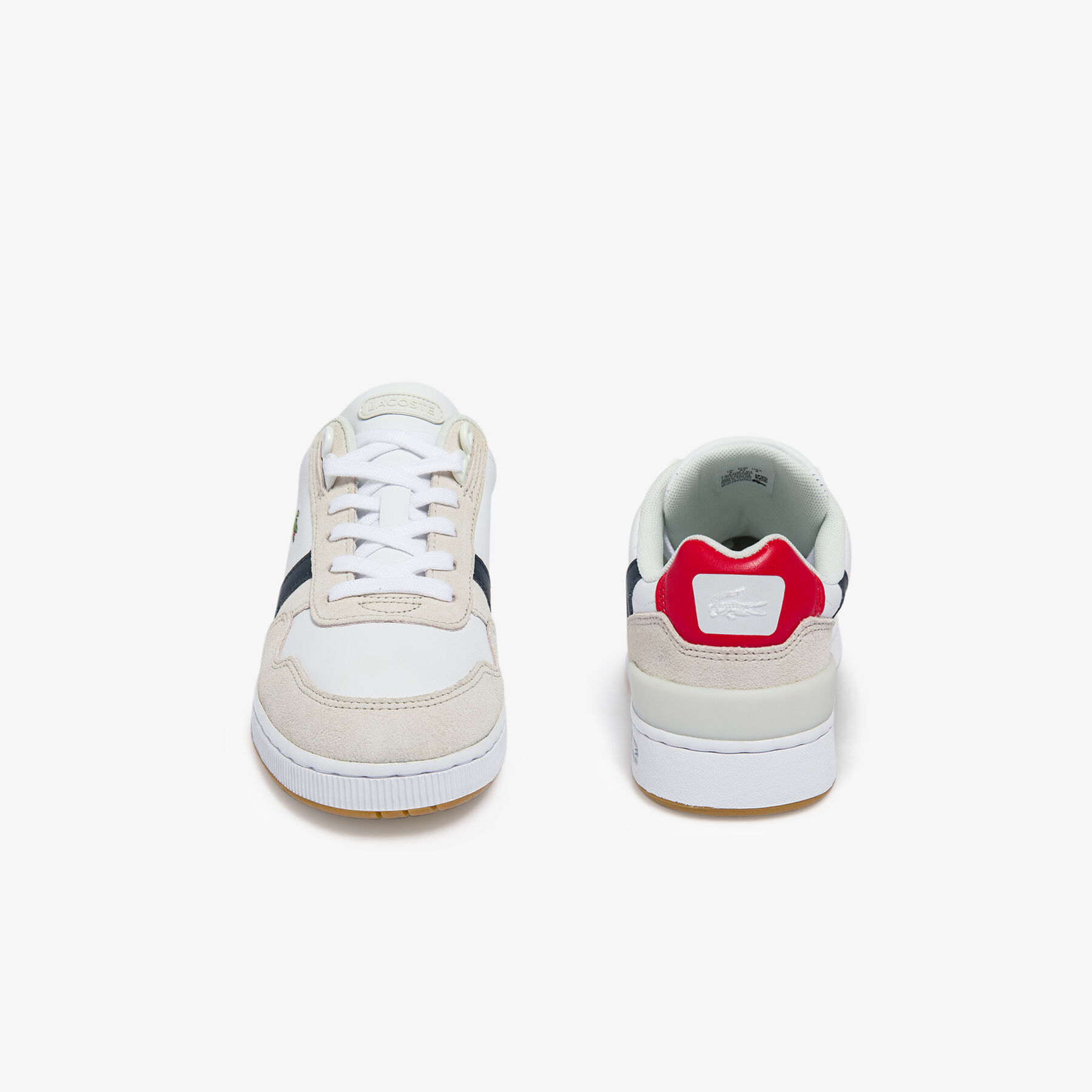 Women's T-Clip Tricolour Leather and Suede Trainers