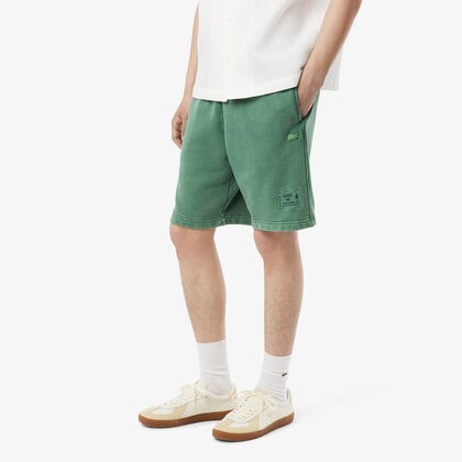 Washed Effect Cotton Fleece Shorts Washed Effect Cotton Fleece Shorts