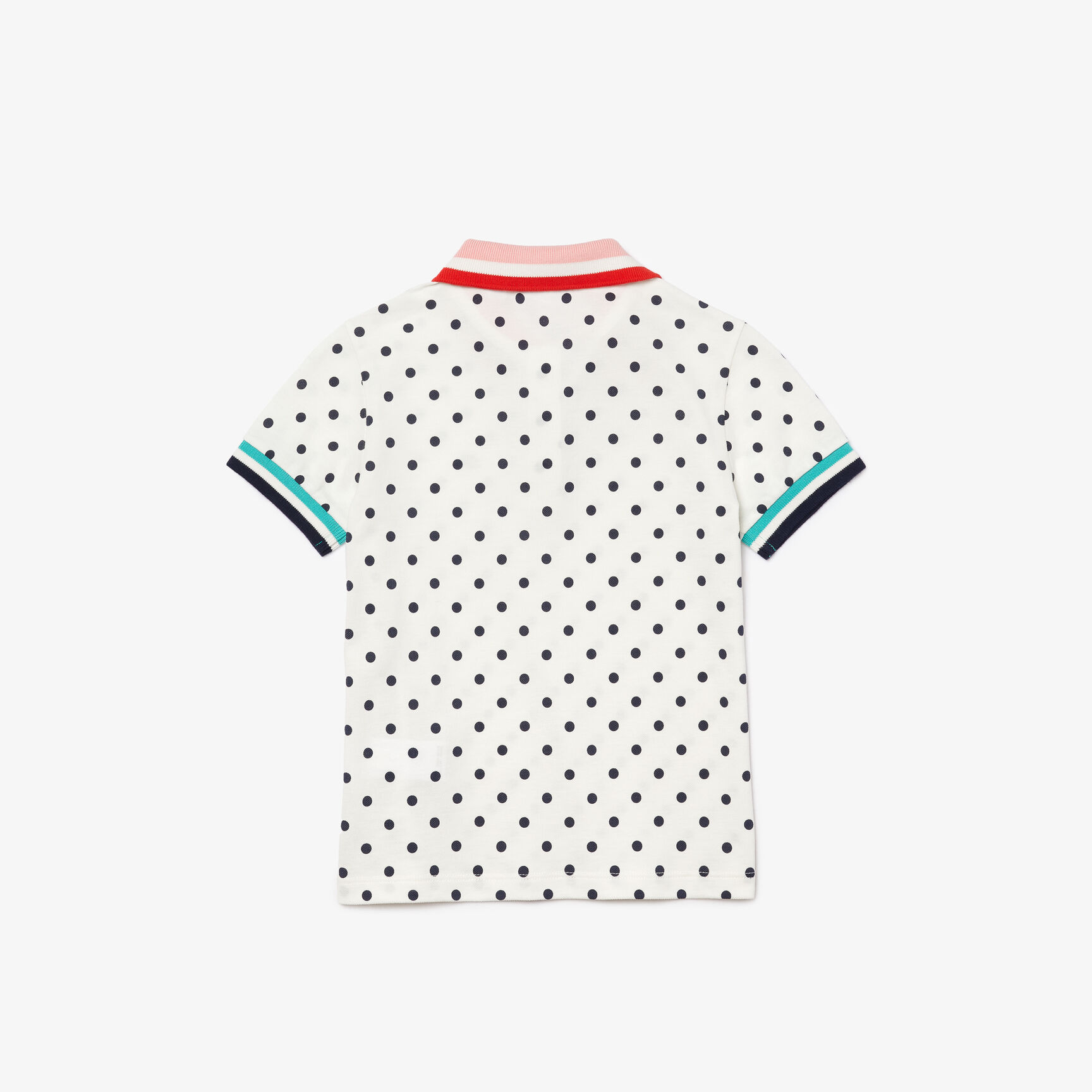 Girls’ Lacoste Polka Dot Print Cotton Piqué Polo