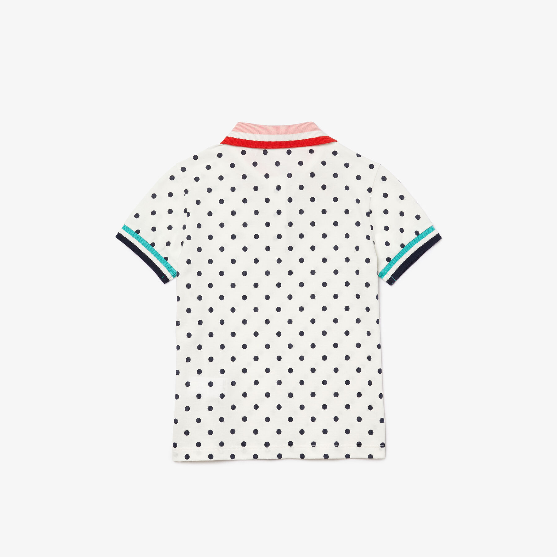 girls  lacoste polka dot print cotton piqu  polo