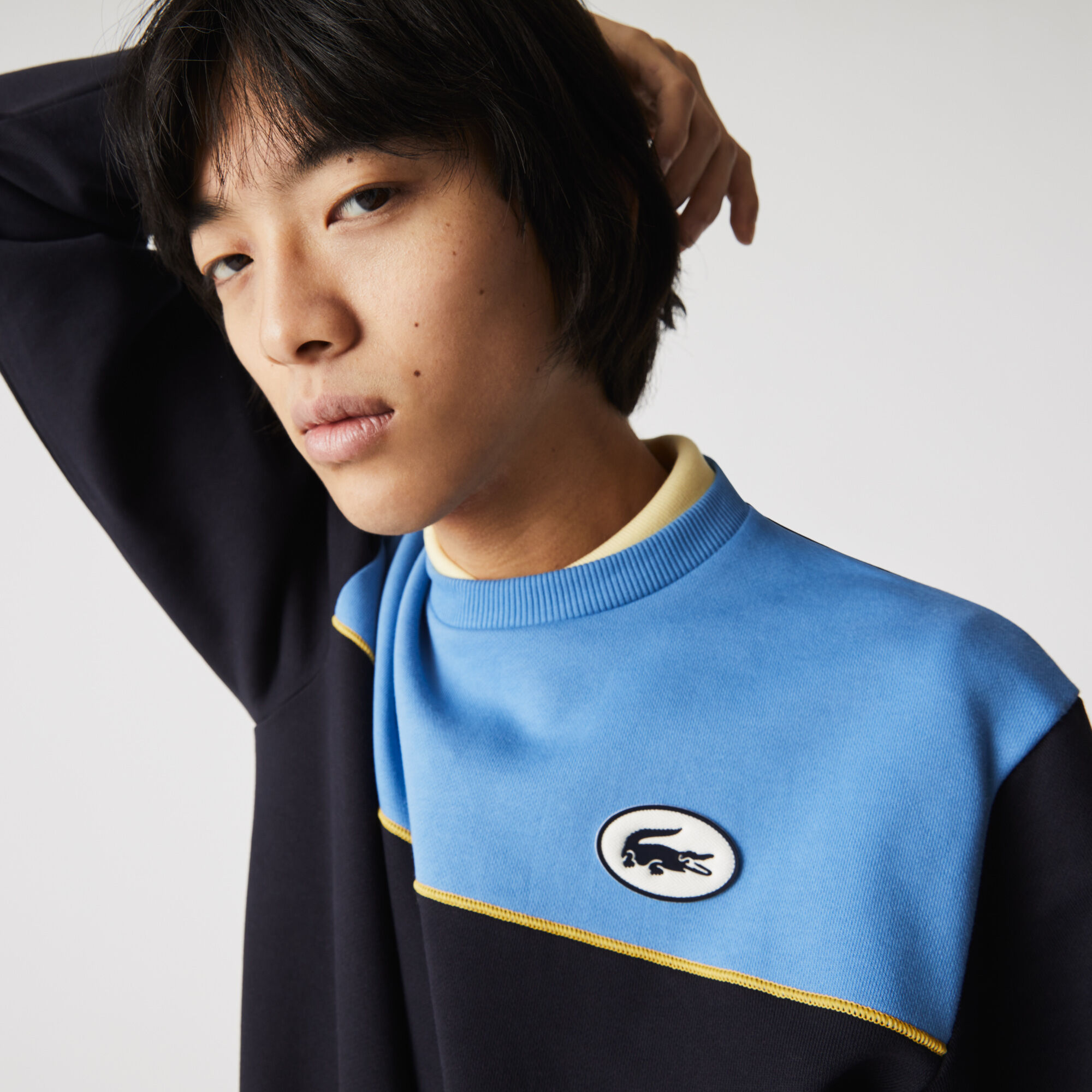 Men’s Heritage Badge Colorblock Cotton Fleece Sweatshirt Men’s Heritage Badge Colorblock Cotton Fleece Sweatshirt