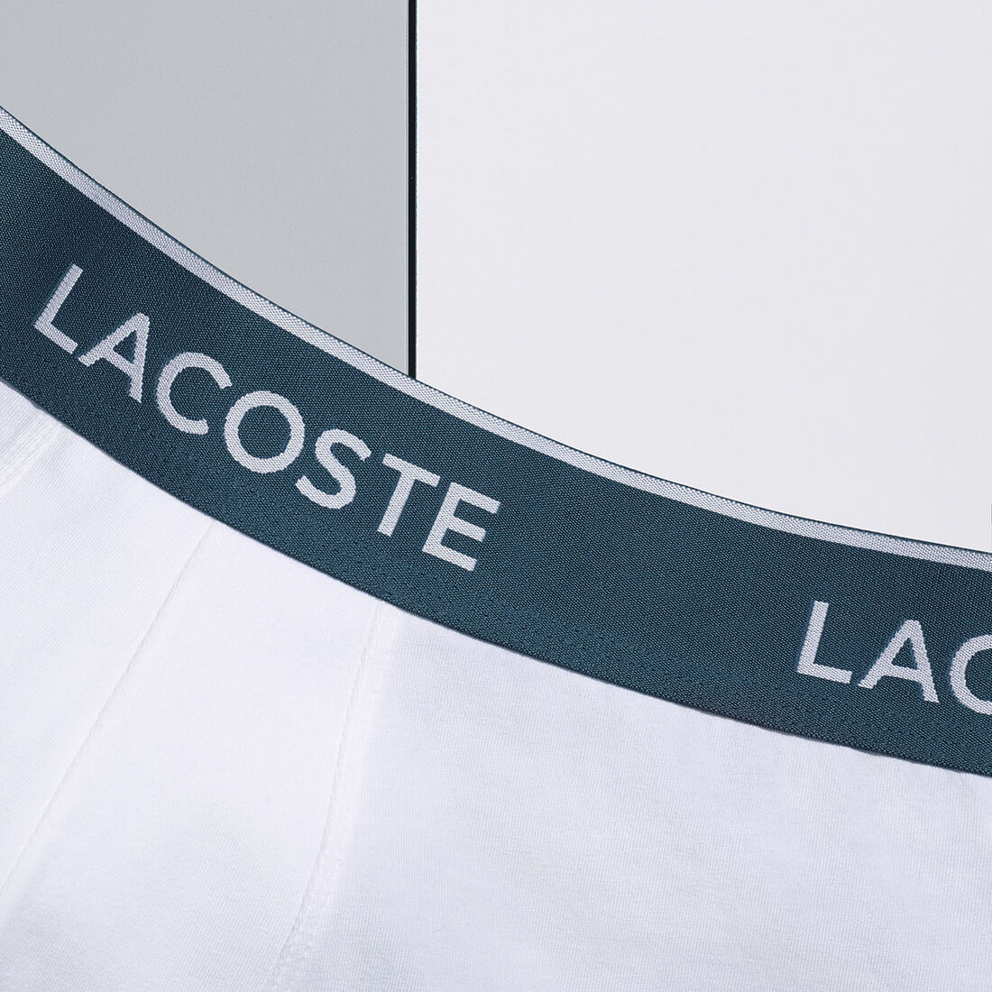 طقم بوكسر لاكوست بطبعة الشعار بألياف دقيقة للرجال، 3 قطع طقم بوكسر لاكوست بطبعة الشعار بألياف دقيقة للرجال، 3 قطع