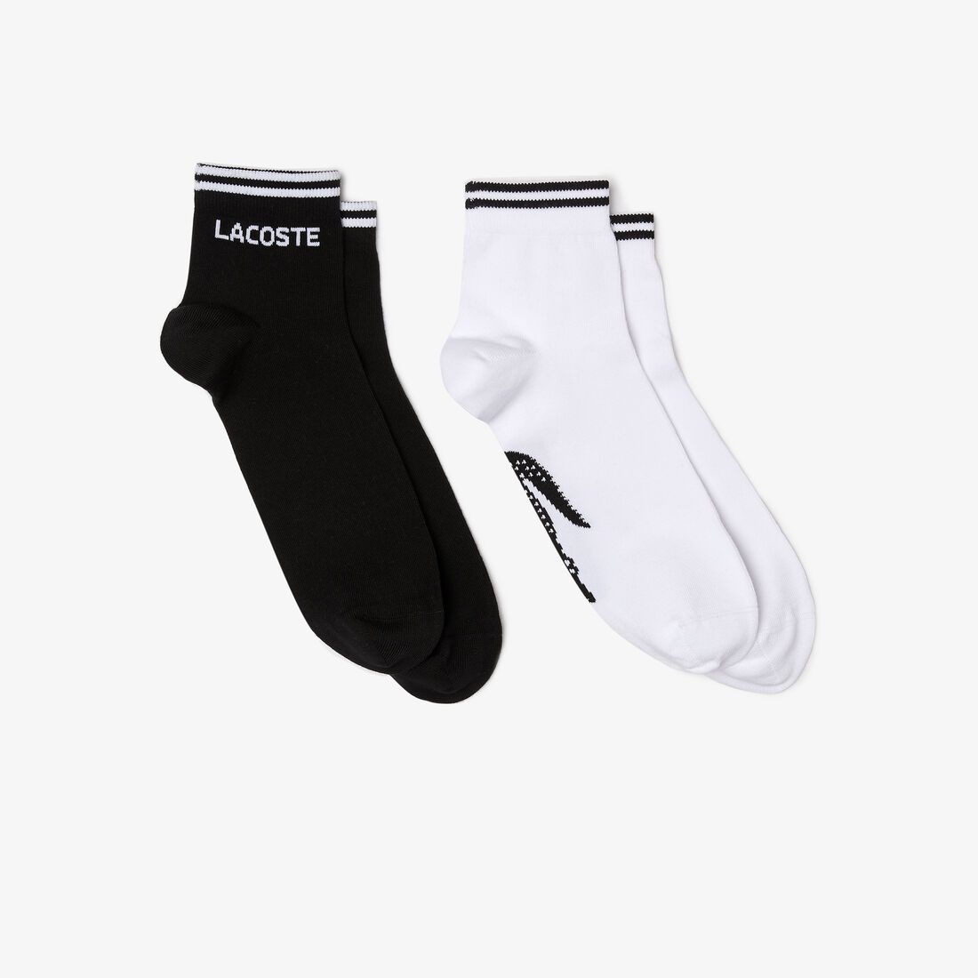 Men's Two-pack of Lacoste Tennis low-cut socks in jacquard jersey