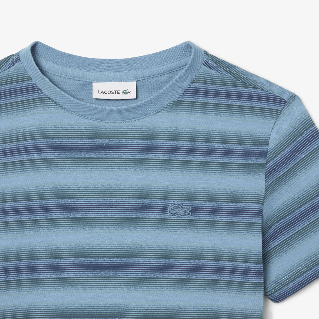 تي شيرت قطني بطبعة مخططة تي شيرت قطني بطبعة مخططة