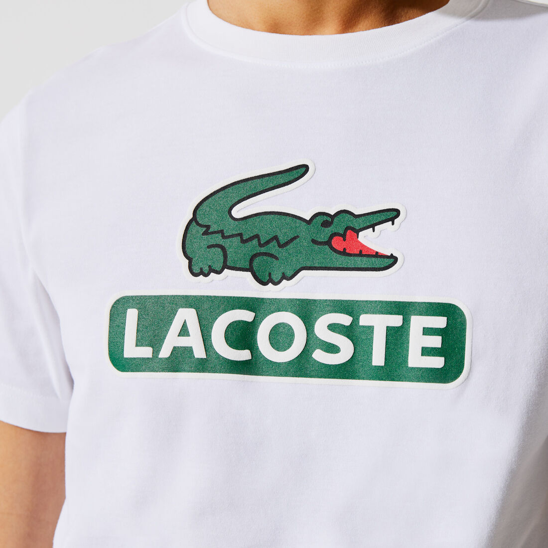 Men's Lacoste SPORT Print Logo Breathable T-shirt Men's Lacoste SPORT Print Logo Breathable T-shirt