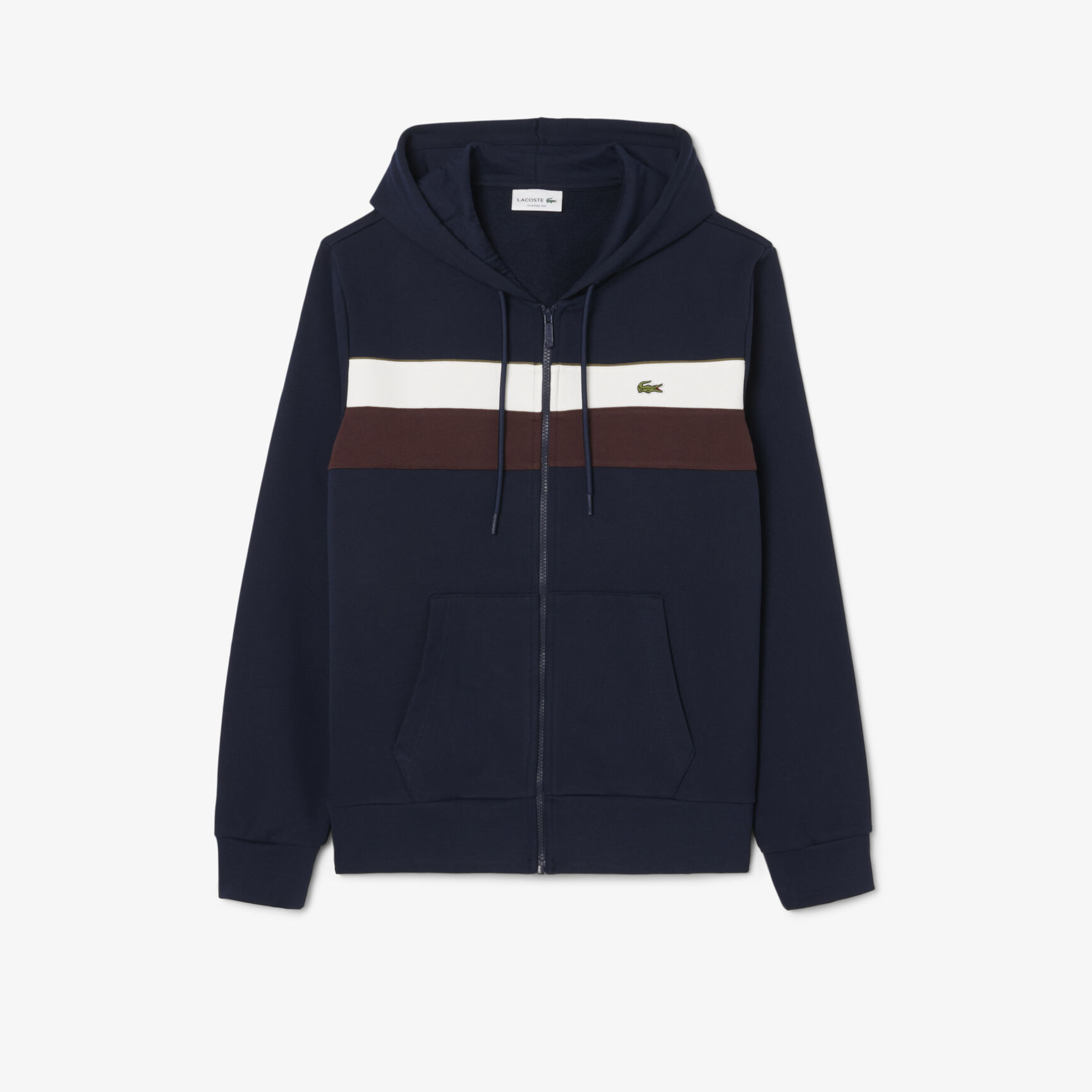 Zipped Colour-Block Hoodie