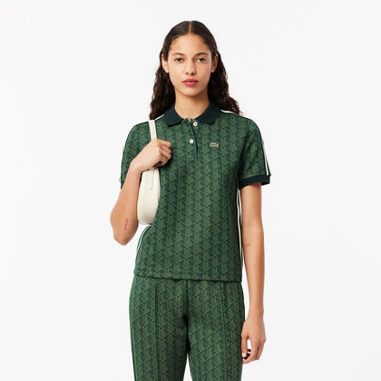 Slim Fit Monogram Jacquard Polo Shirt