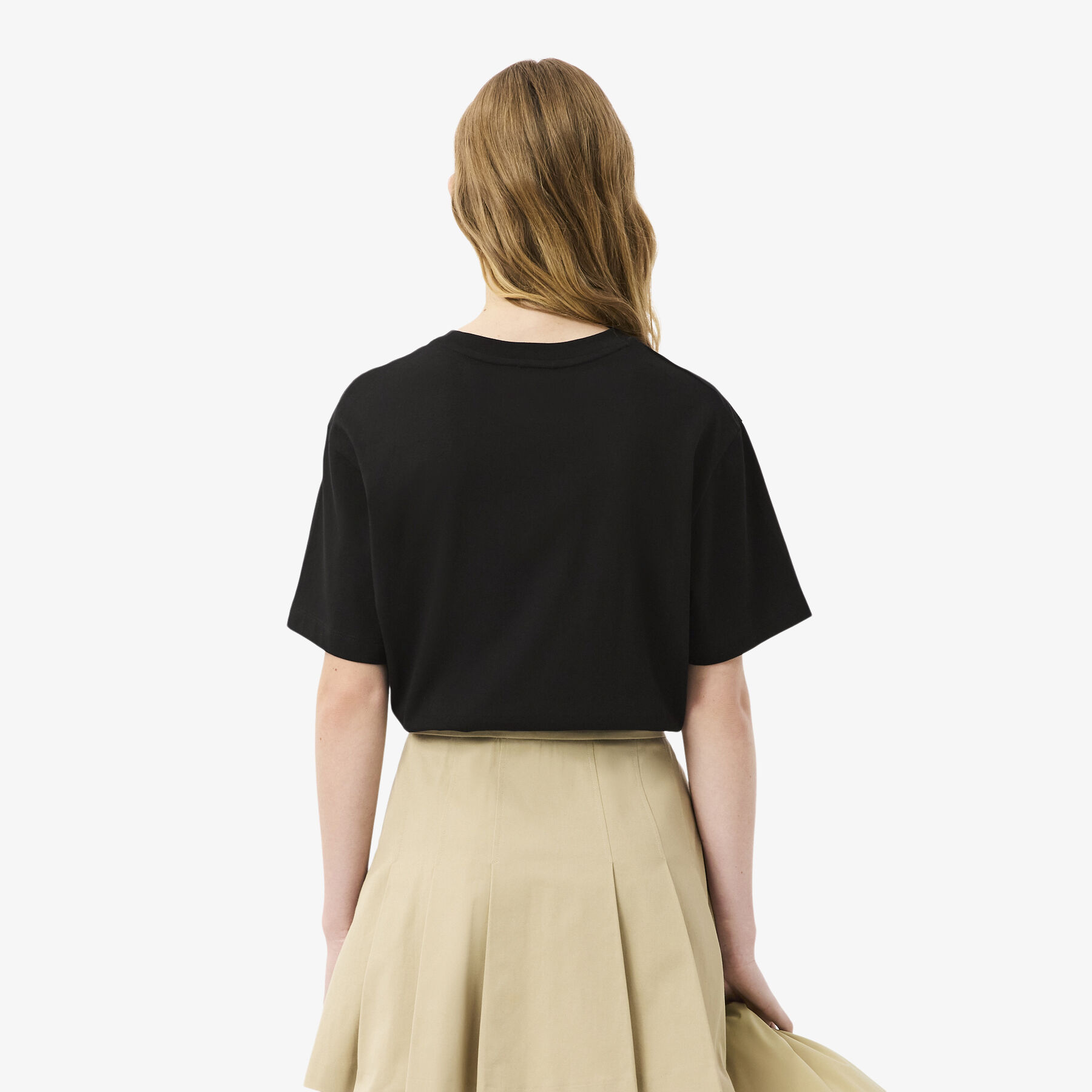 Oversized Short Cut Cotton Logo T-shirt