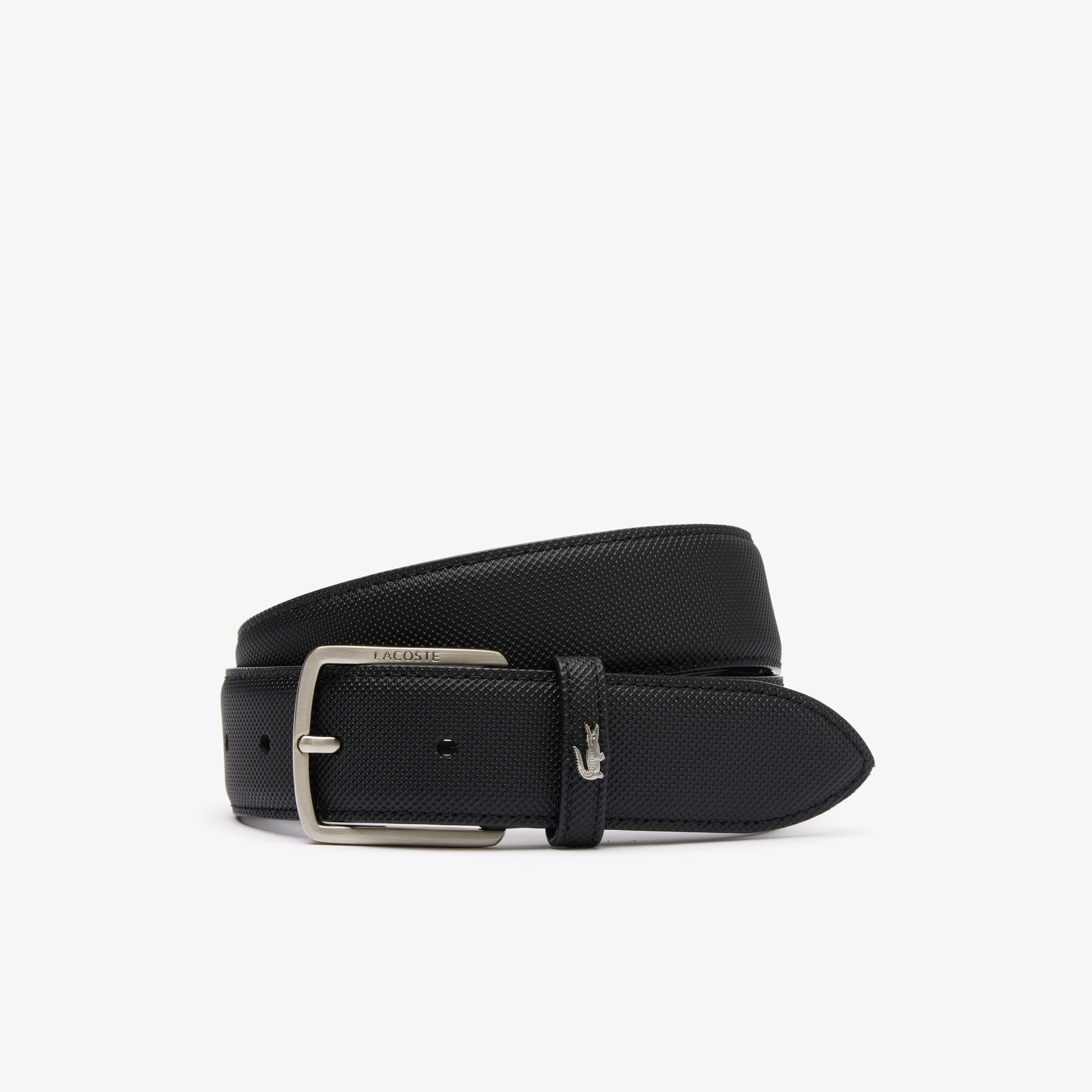 lacoste men s classic pique effect canvas belt