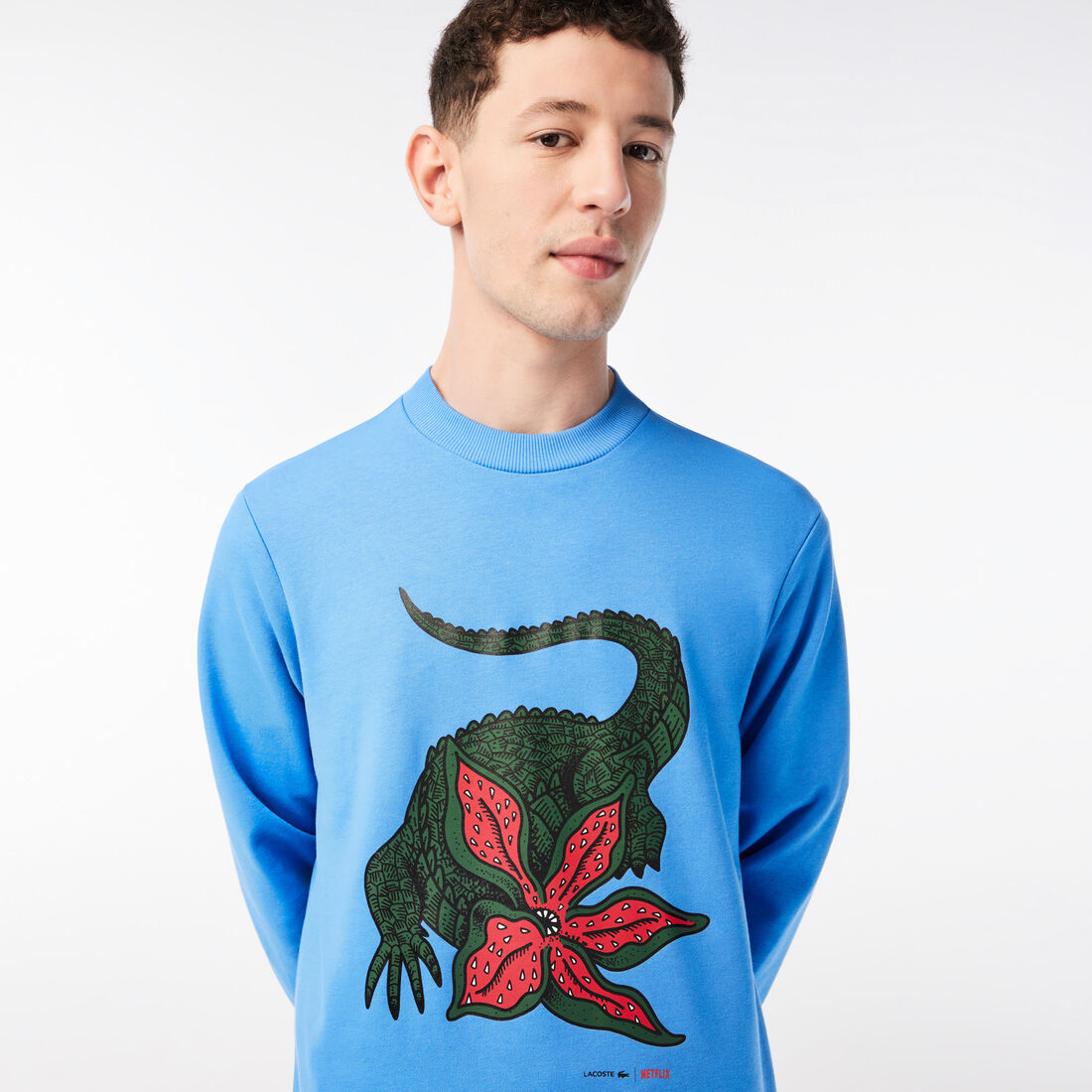 Men’s Lacoste x Netflix Organic Cotton Print Sweatshirt Men’s Lacoste x Netflix Organic Cotton Print Sweatshirt