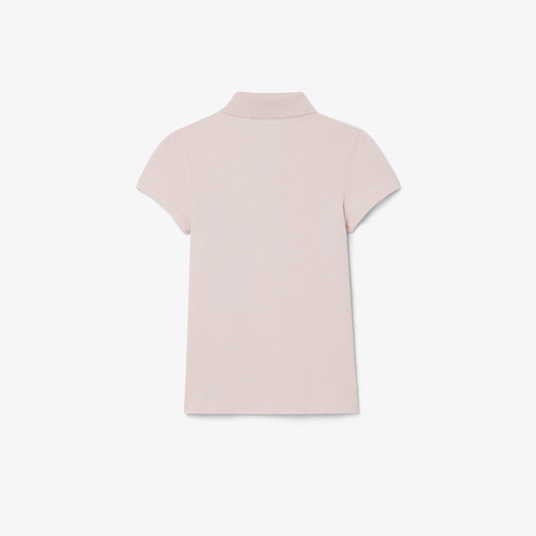 lacoste scalloped collar pique polo shirt